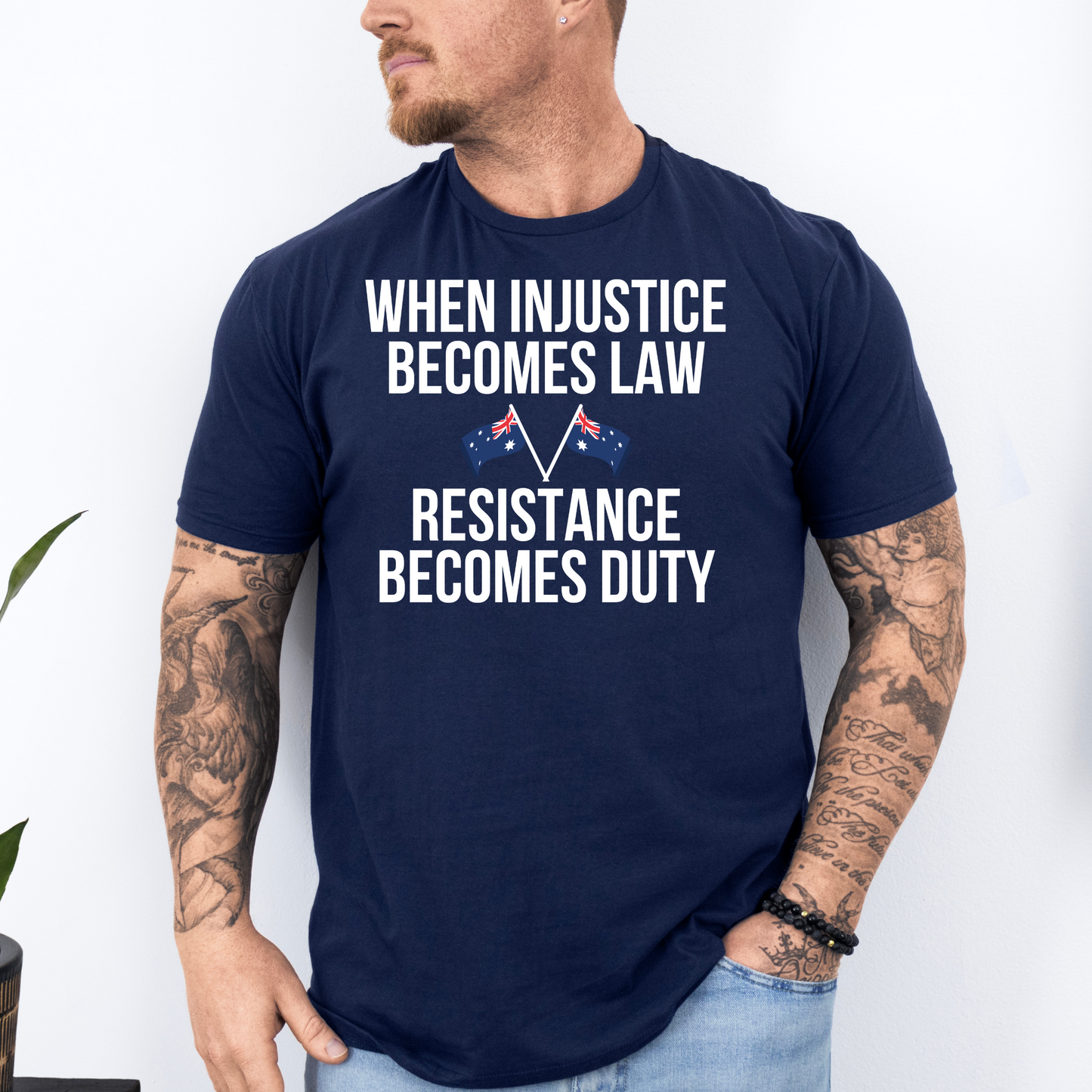 When Injustice Becomes Law Australian Flag Shirt