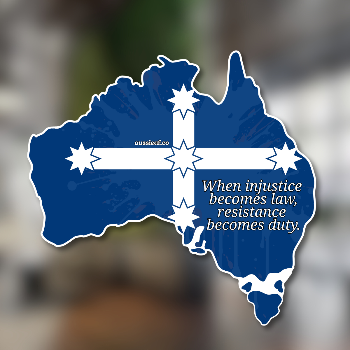 When Injustice Becomes Law Eureka Flag Car Bumper Sticker