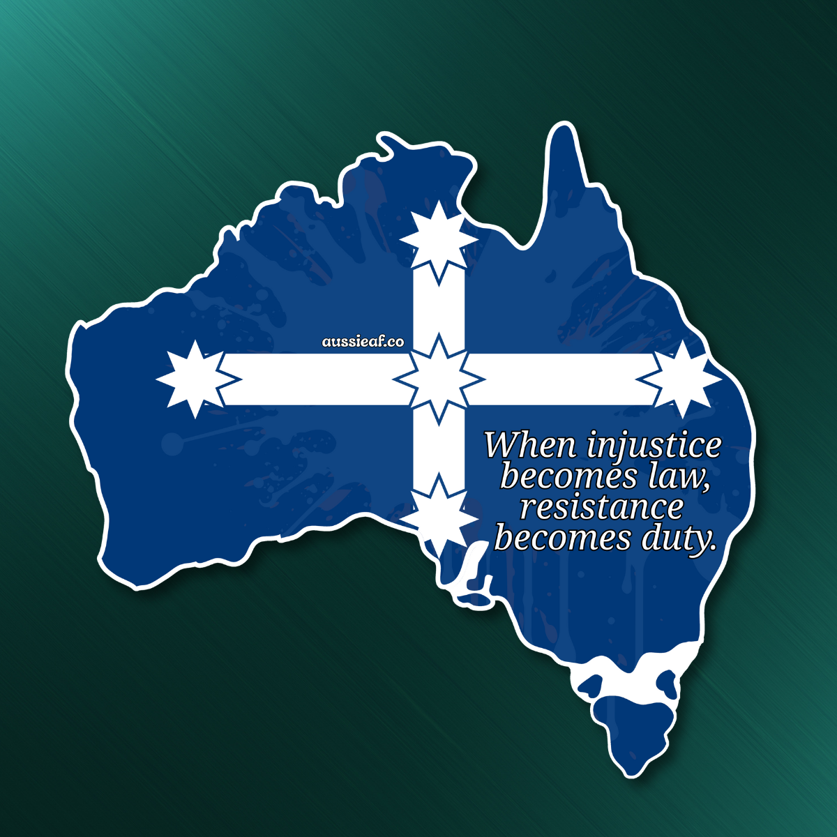 When Injustice Becomes Law Eureka Flag Car Bumper Sticker