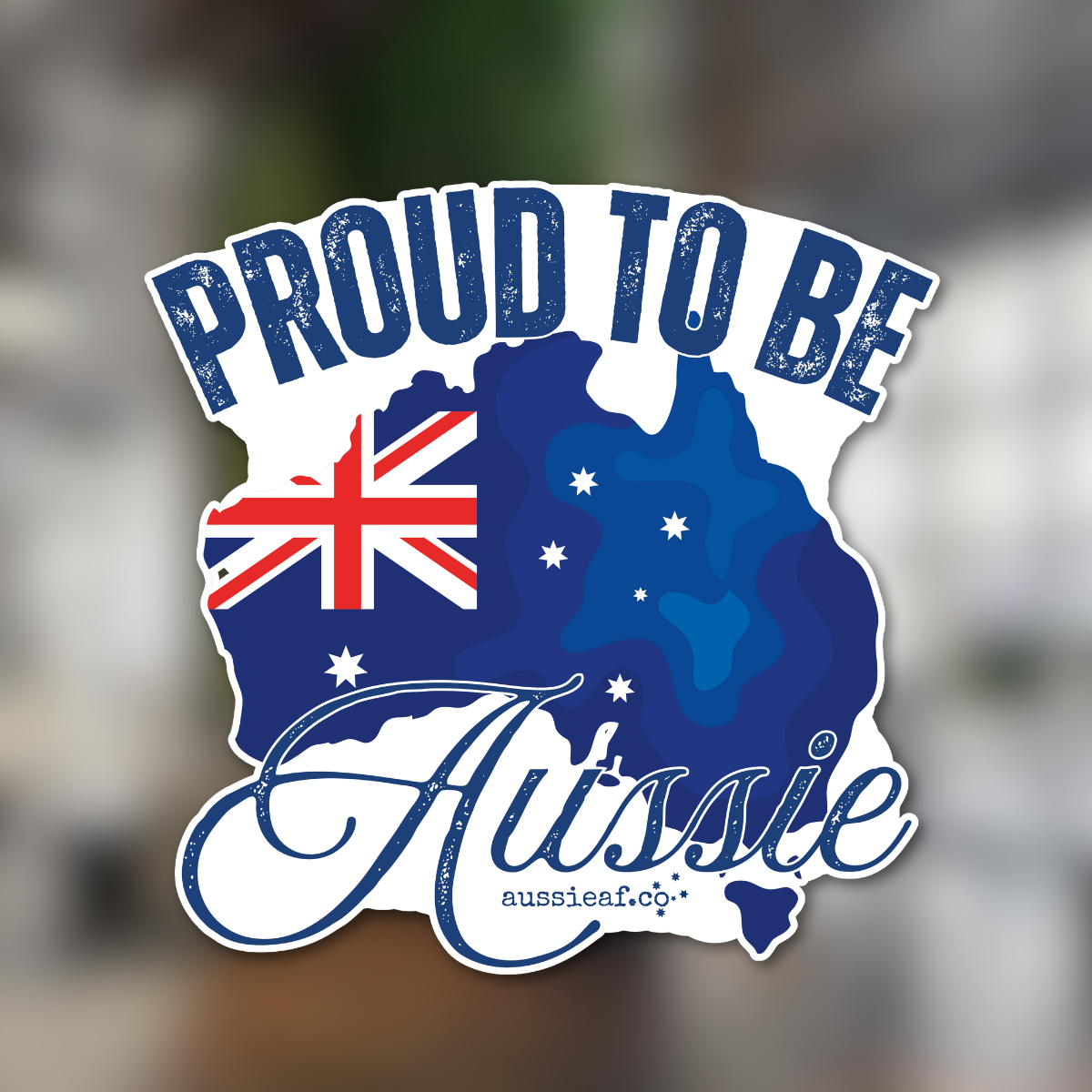 Proud to be Aussie Australian Flag UV Vinyl Bumper Sticker