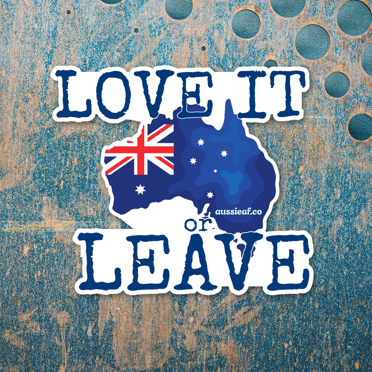 Love It or Leave Australian Flag UV Vinyl Bumper Sticker
