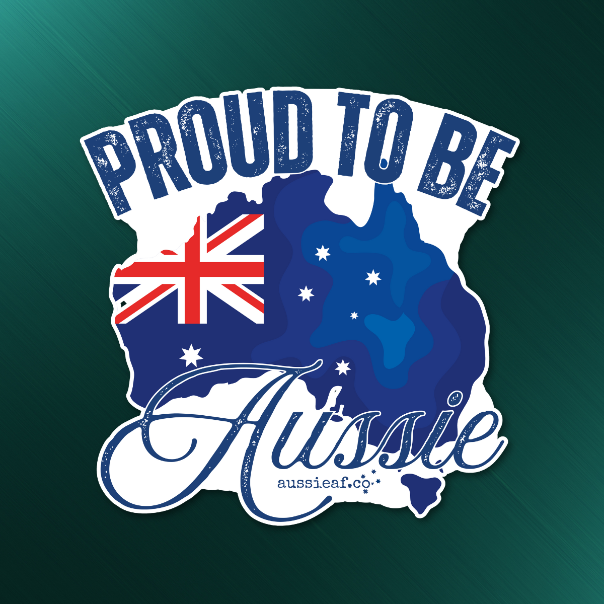 Proud to be Aussie Australian Flag UV Vinyl Bumper Sticker