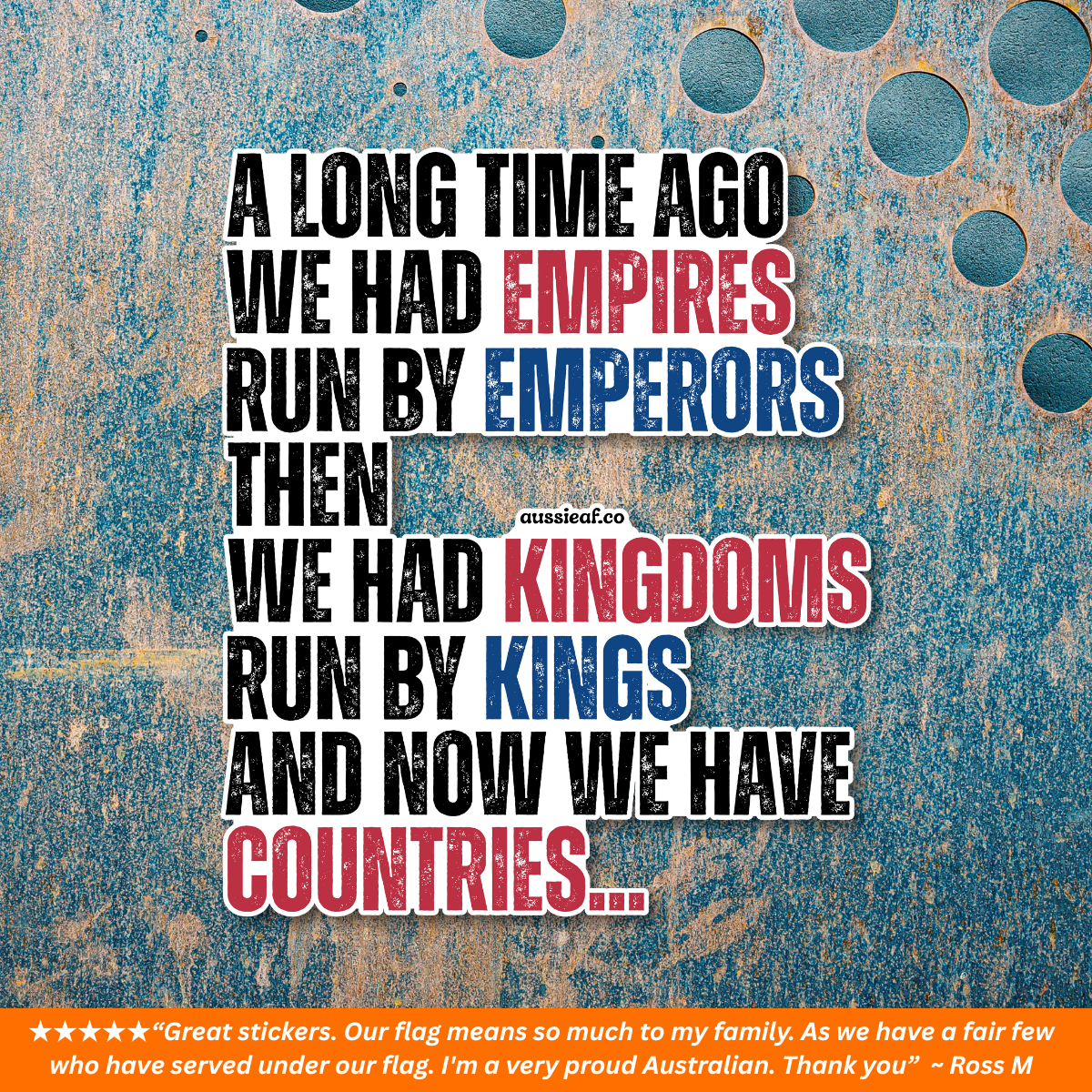 A Long Time Ago We Had Empires UV Vinyl Bumper Sticker