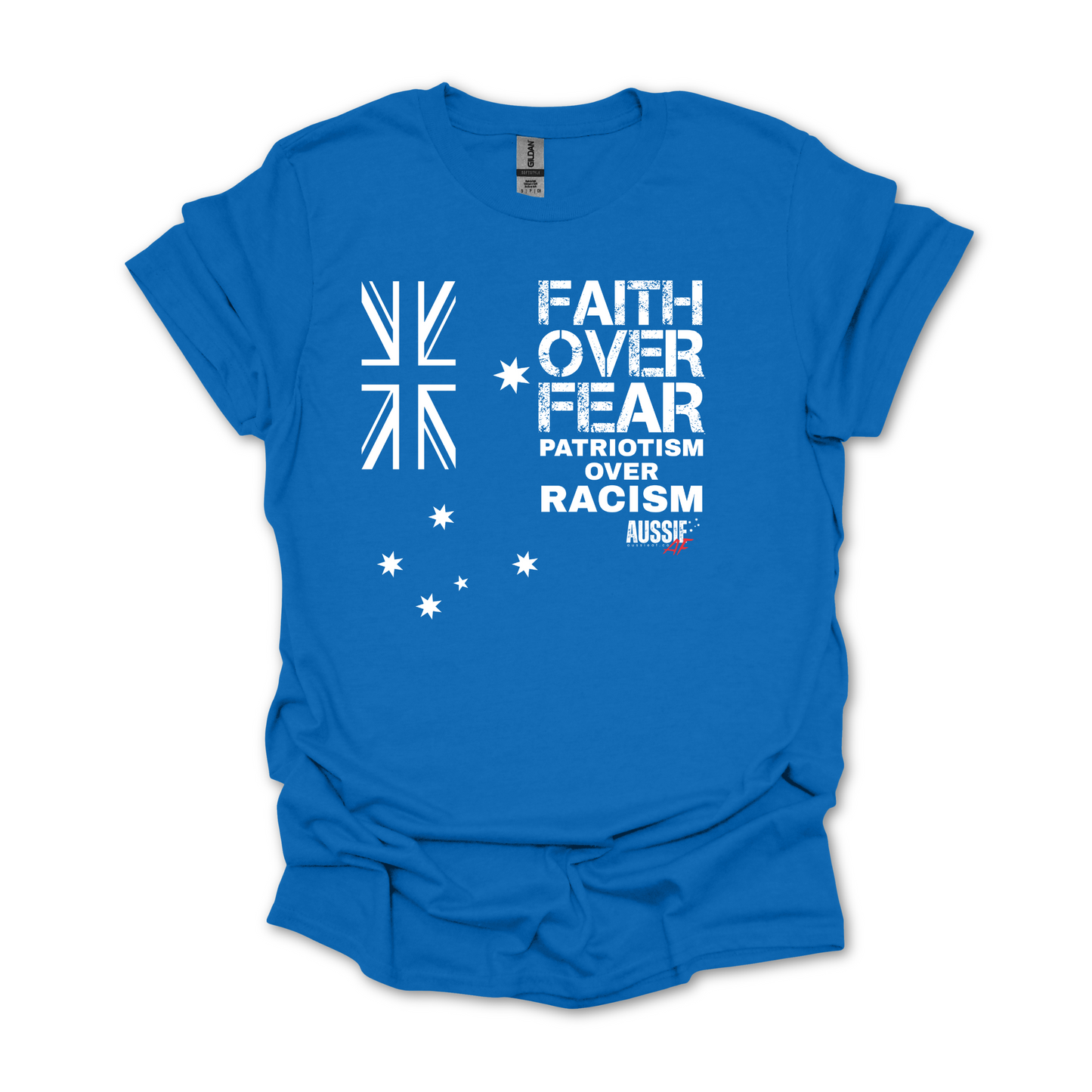 Faith Over Fear Patriotism Over Racism Australian Flag Shirt