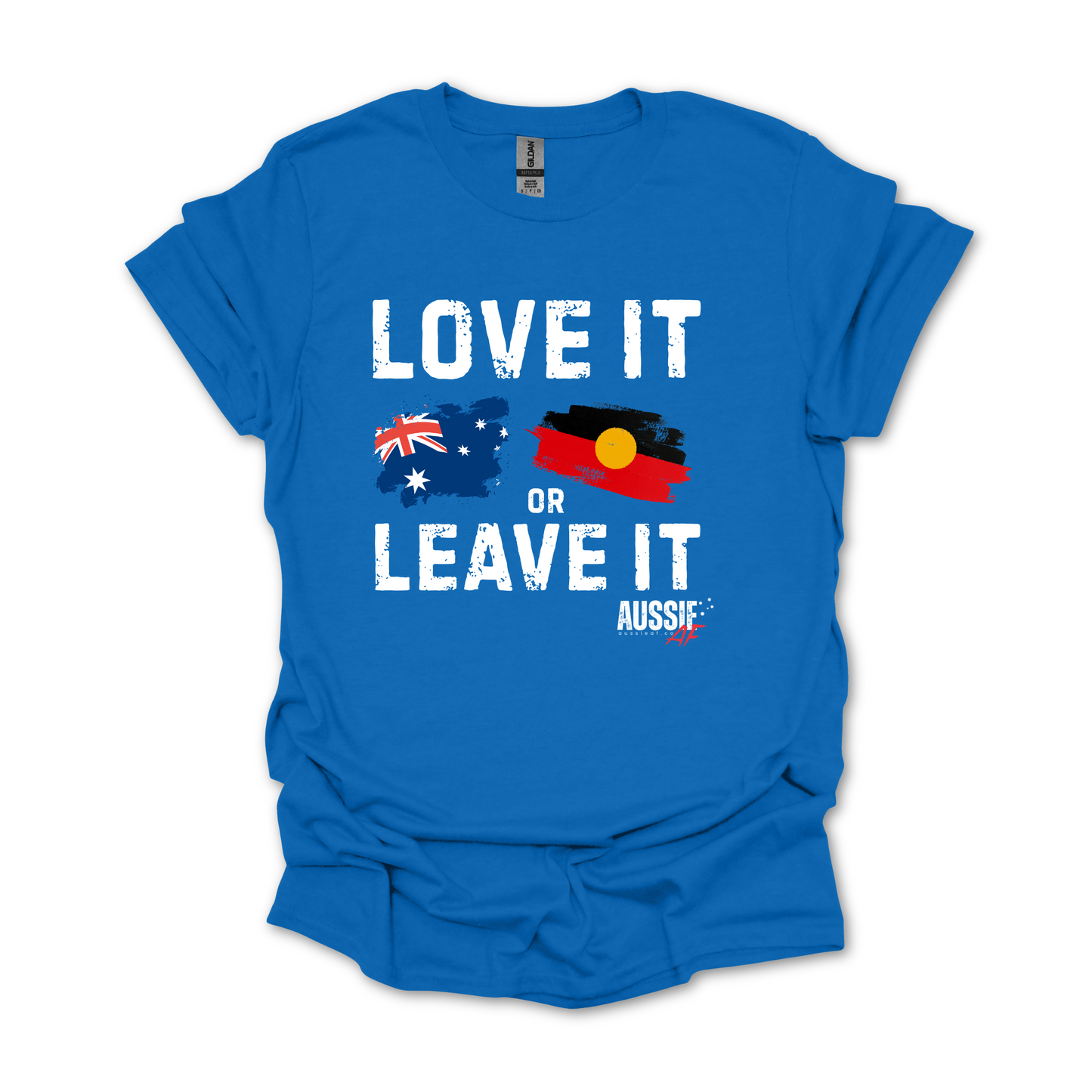 Love It or Leave It Aussie/Aboriginal Flag Shirt