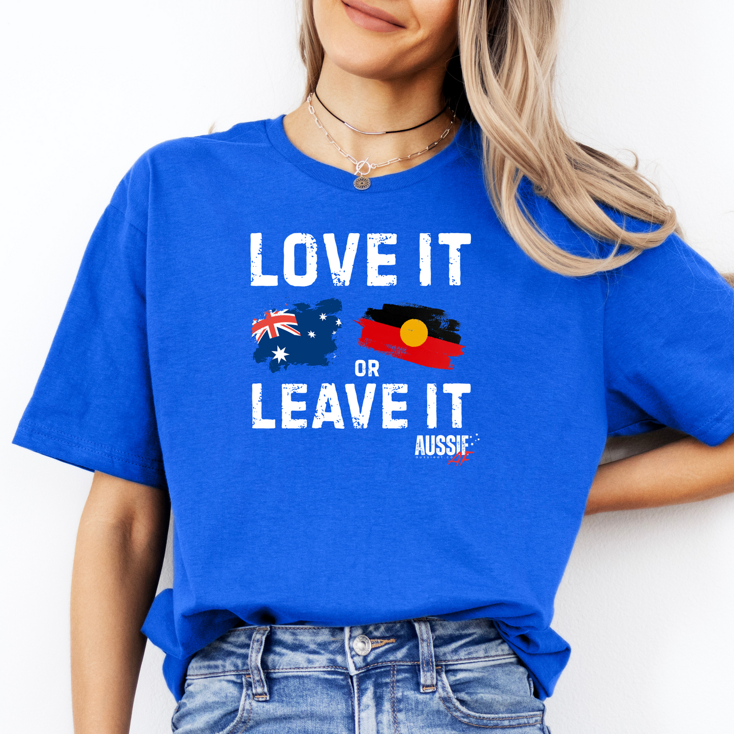 Love It or Leave It Aussie/Aboriginal Flag Shirt
