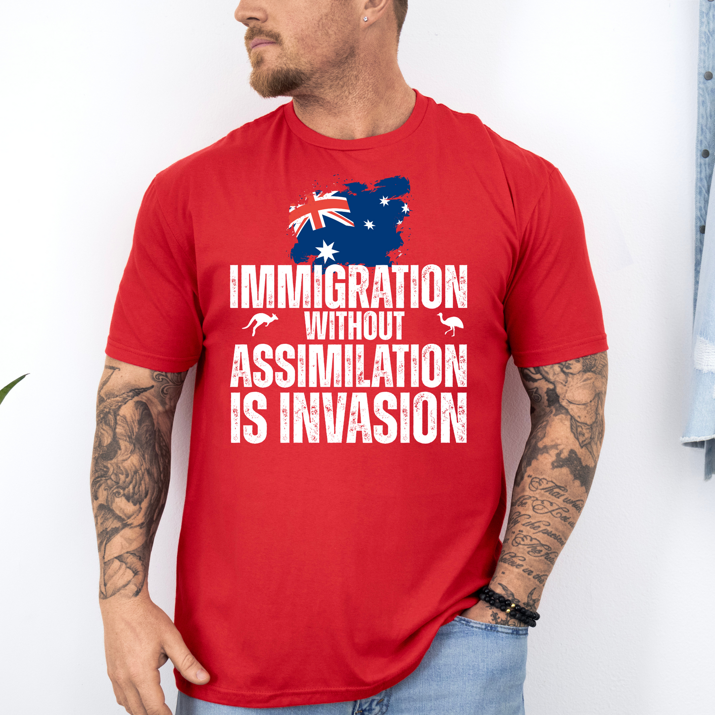 Immigration without Assimilation is Invasion Australian Flag Shirt