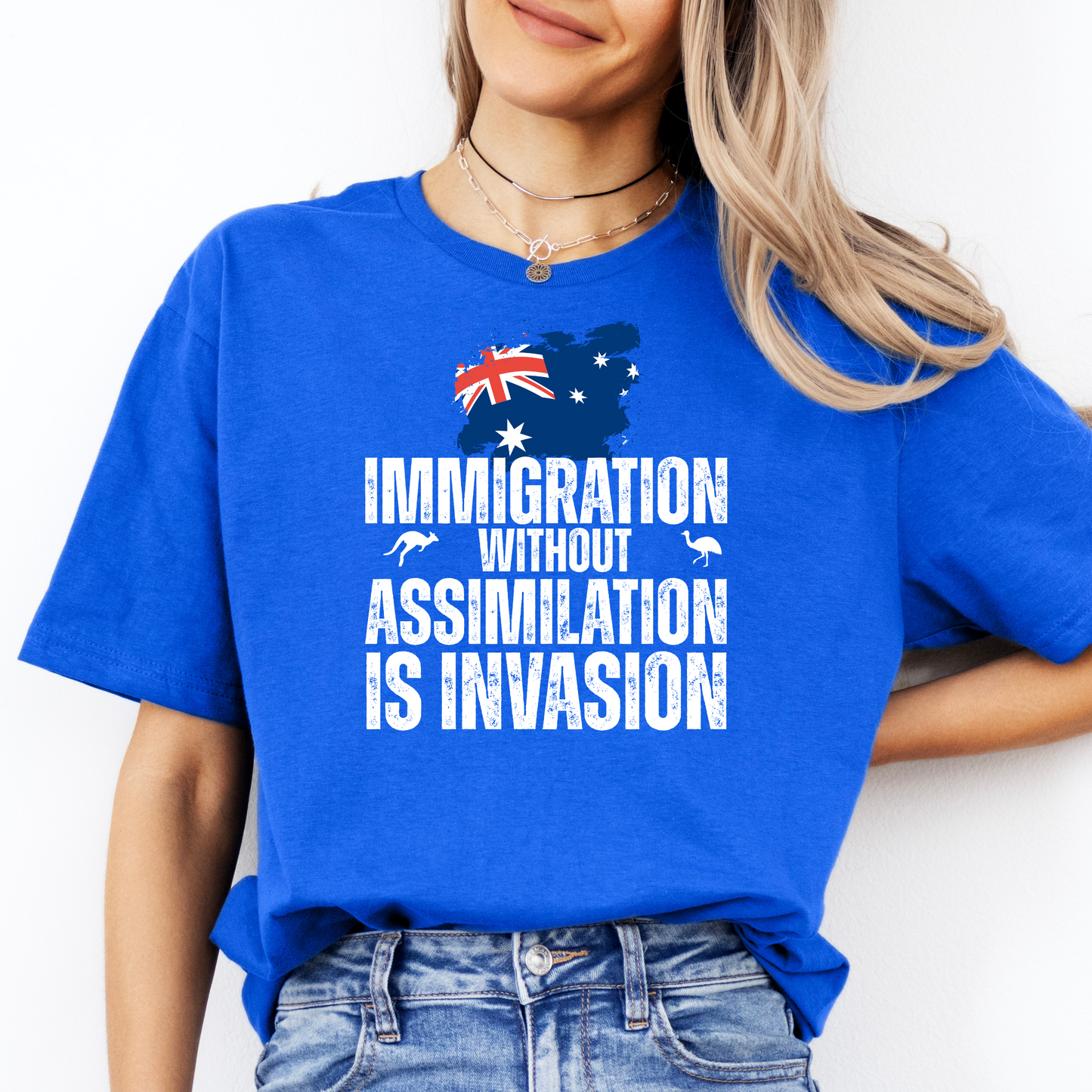 Immigration without Assimilation is Invasion Australian Flag Shirt