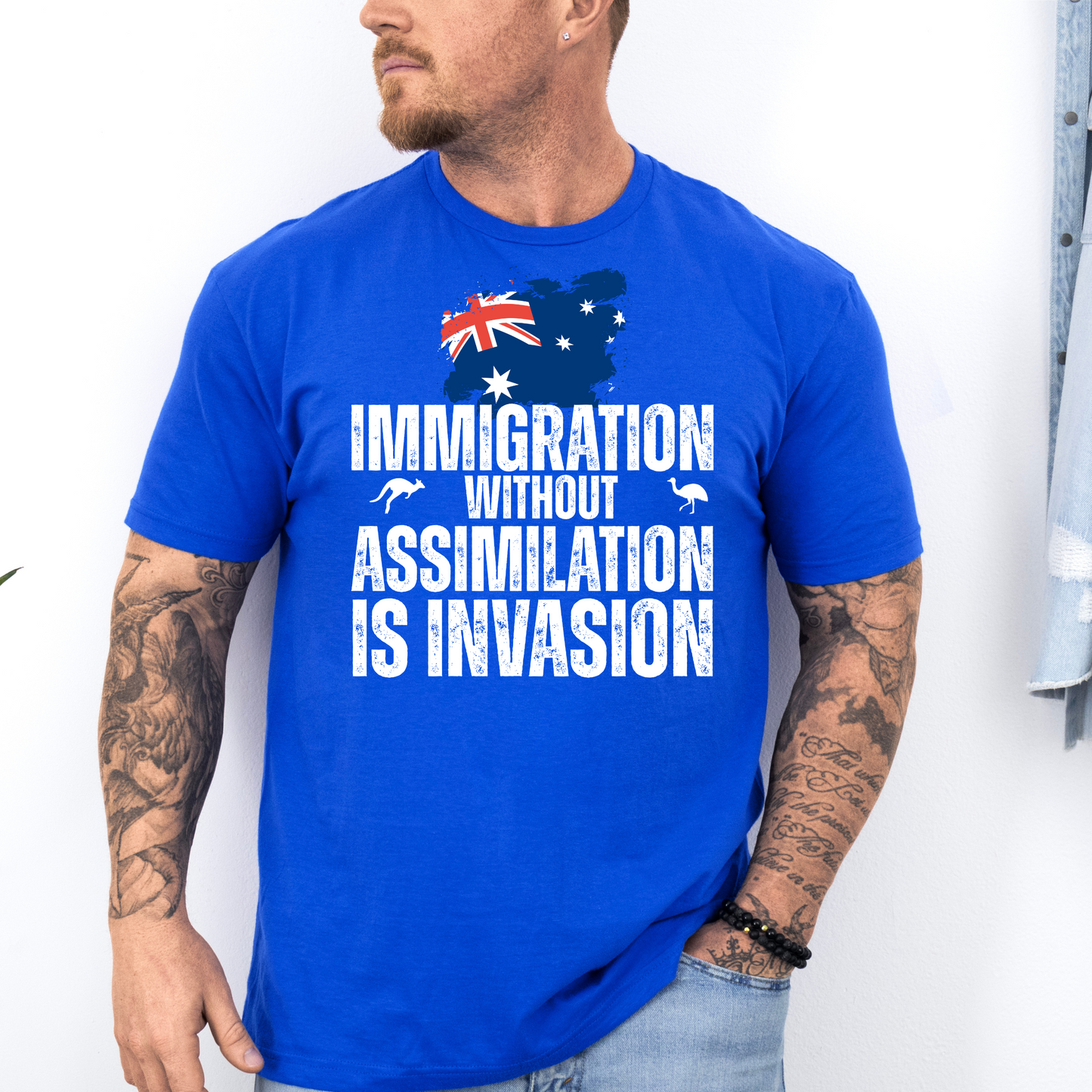 Immigration without Assimilation is Invasion Australian Flag Shirt