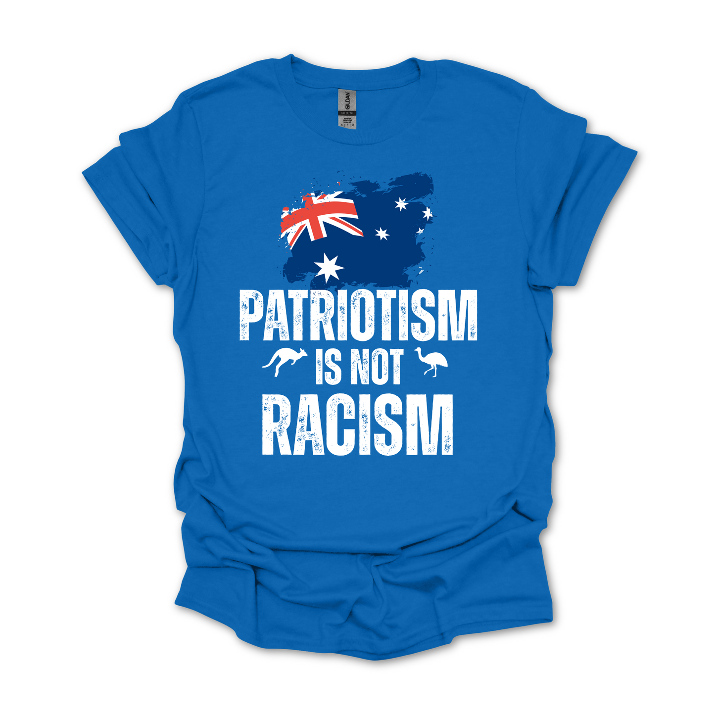 Big Fella Fits, Patriotism Is Not Racism Australian Flag Shirt