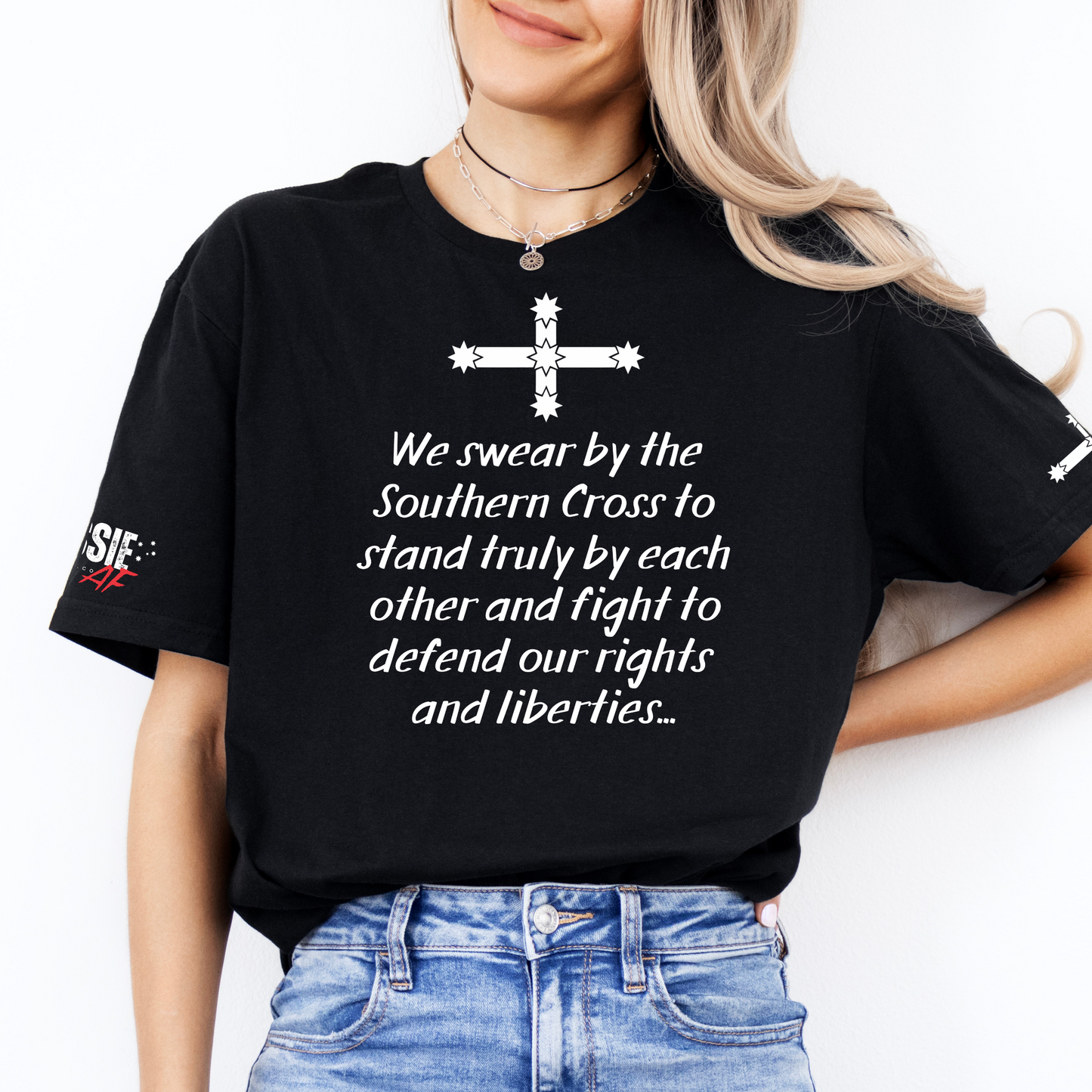 Eureka Flag Oath Unisex T-Shirt with Sleeve Printing