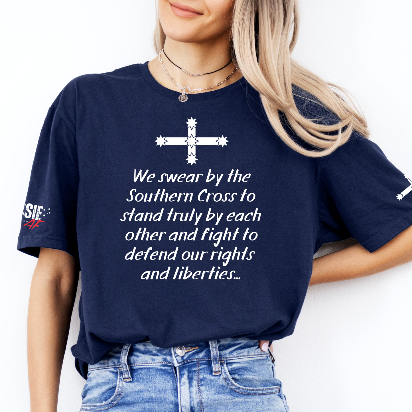 Eureka Flag Oath Unisex T-Shirt with Sleeve Printing
