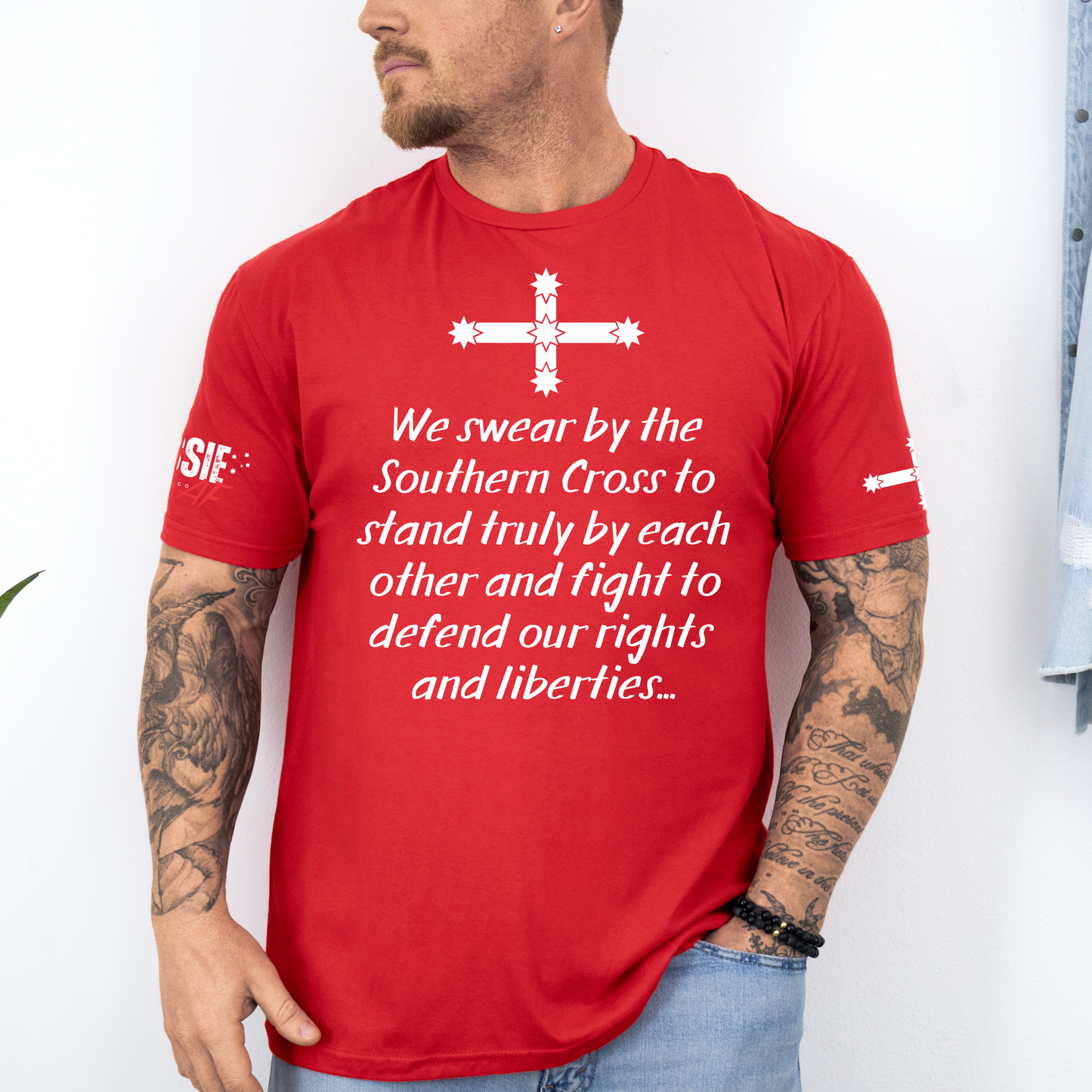 Eureka Flag Oath Unisex T-Shirt with Sleeve Printing