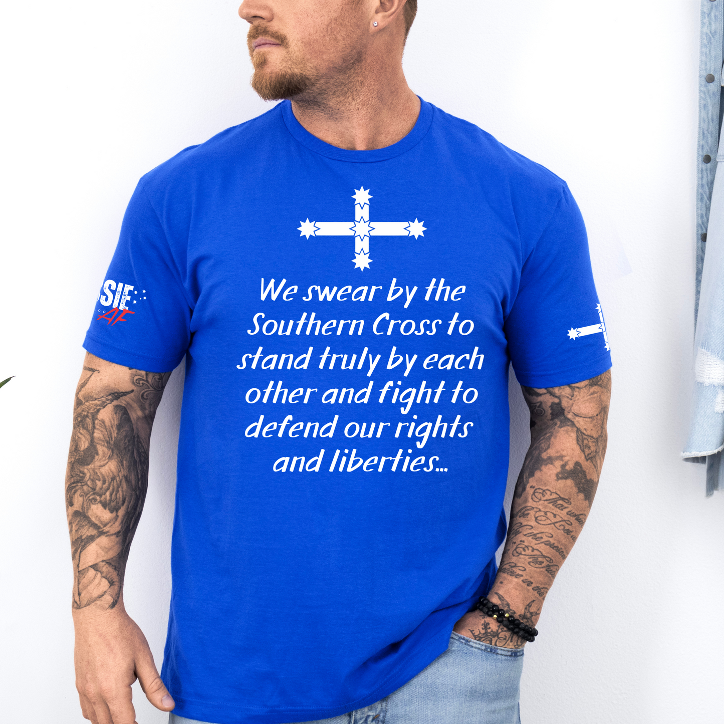 Eureka Flag Oath Unisex T-Shirt with Sleeve Printing