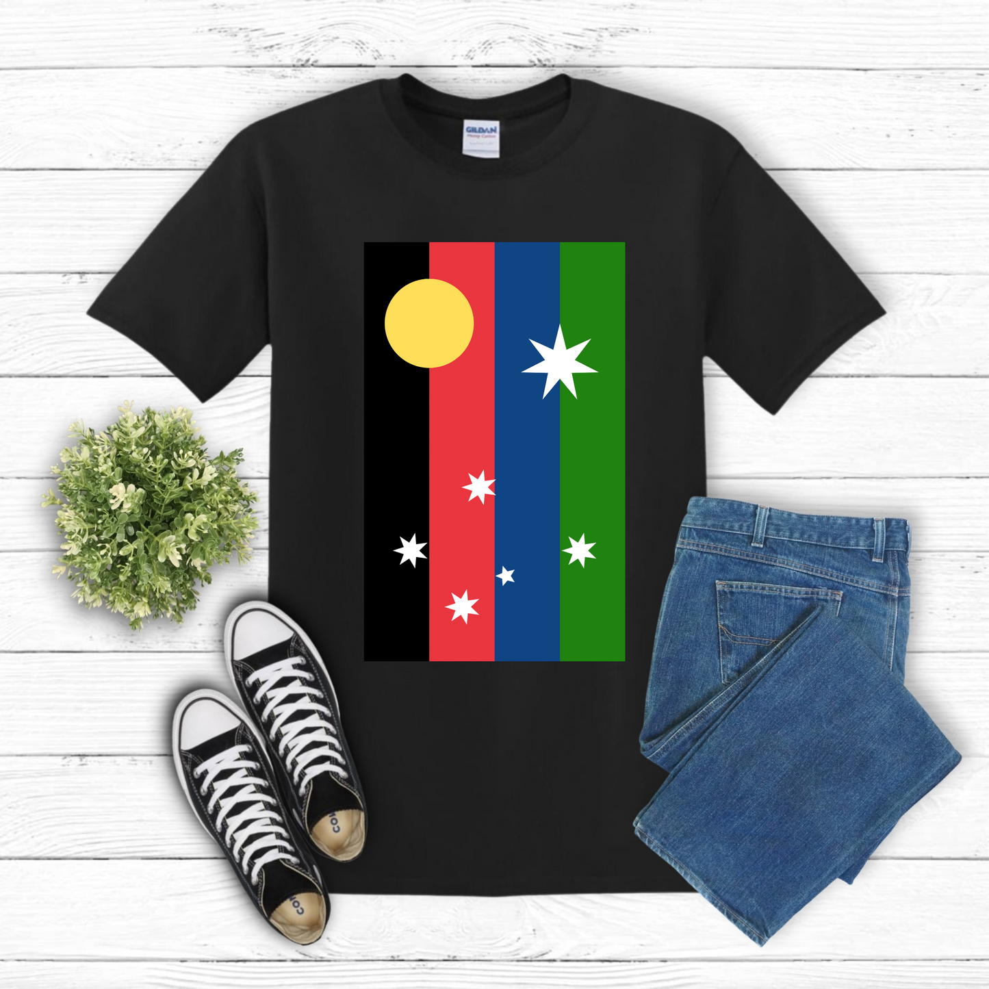 Australian Unity Australian/Aboriginal/Torres Straight Islands Flag Shirt