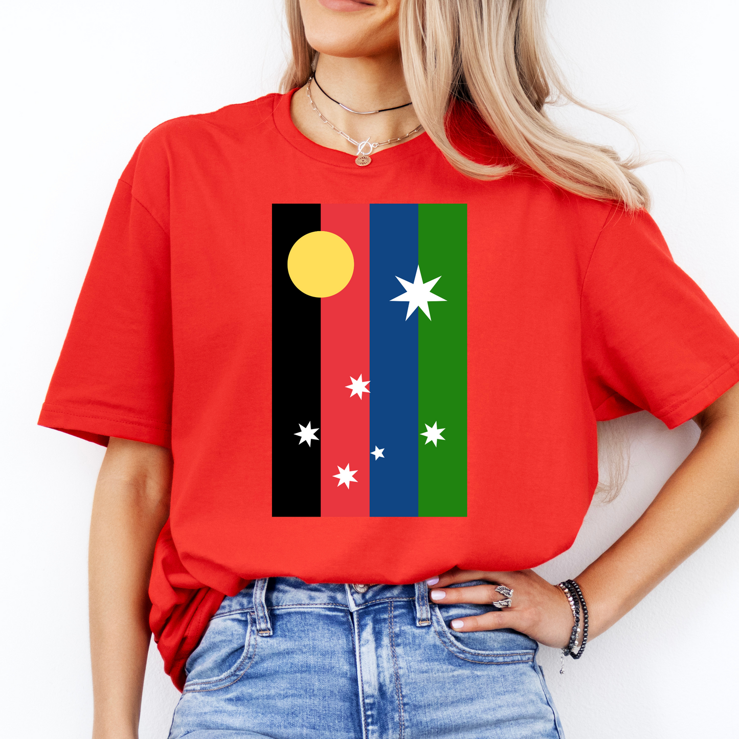 Australian Unity Australian/Aboriginal/Torres Straight Islands Flag Shirt