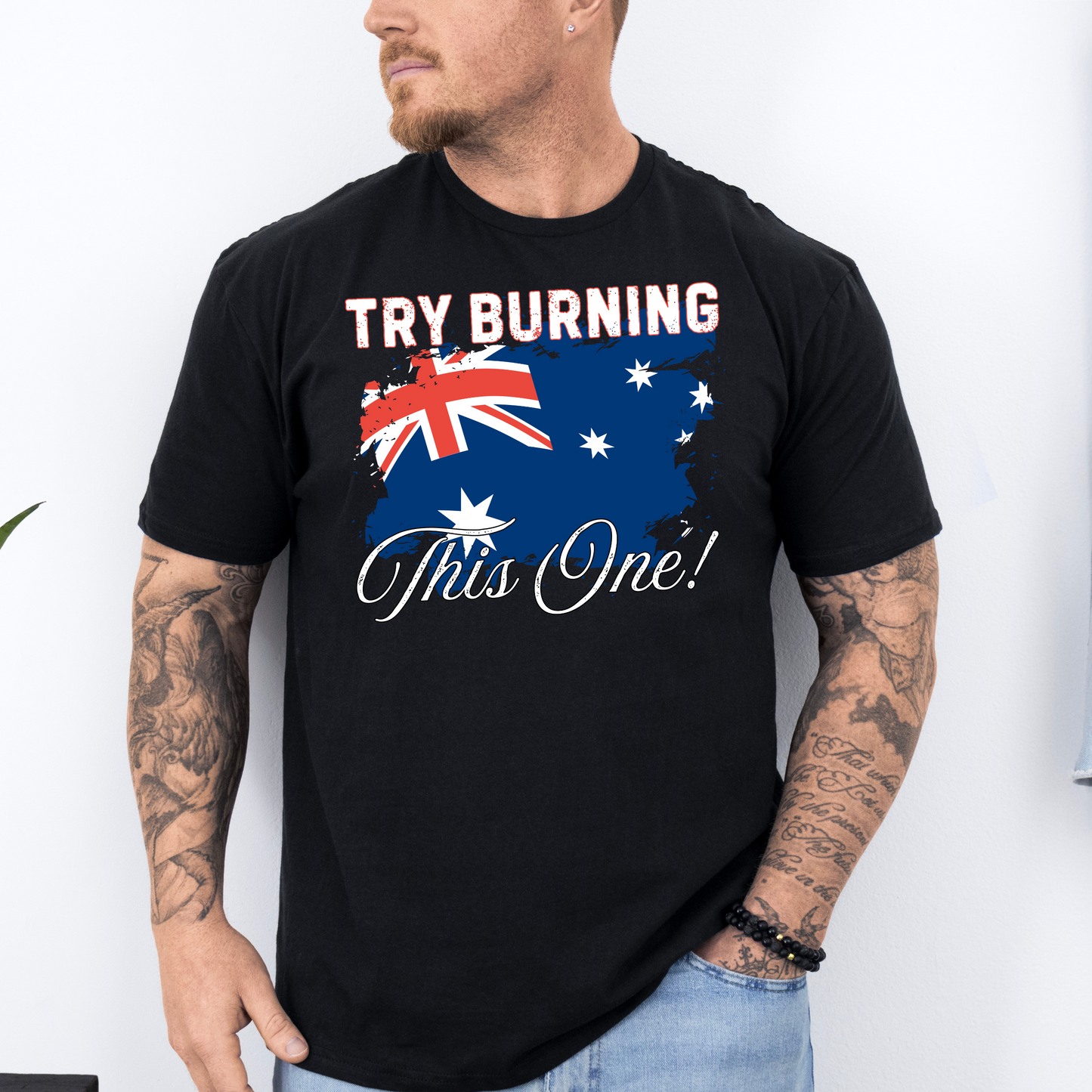 Try Burning This One Australian Flag Patriot Unisex Shirt V2