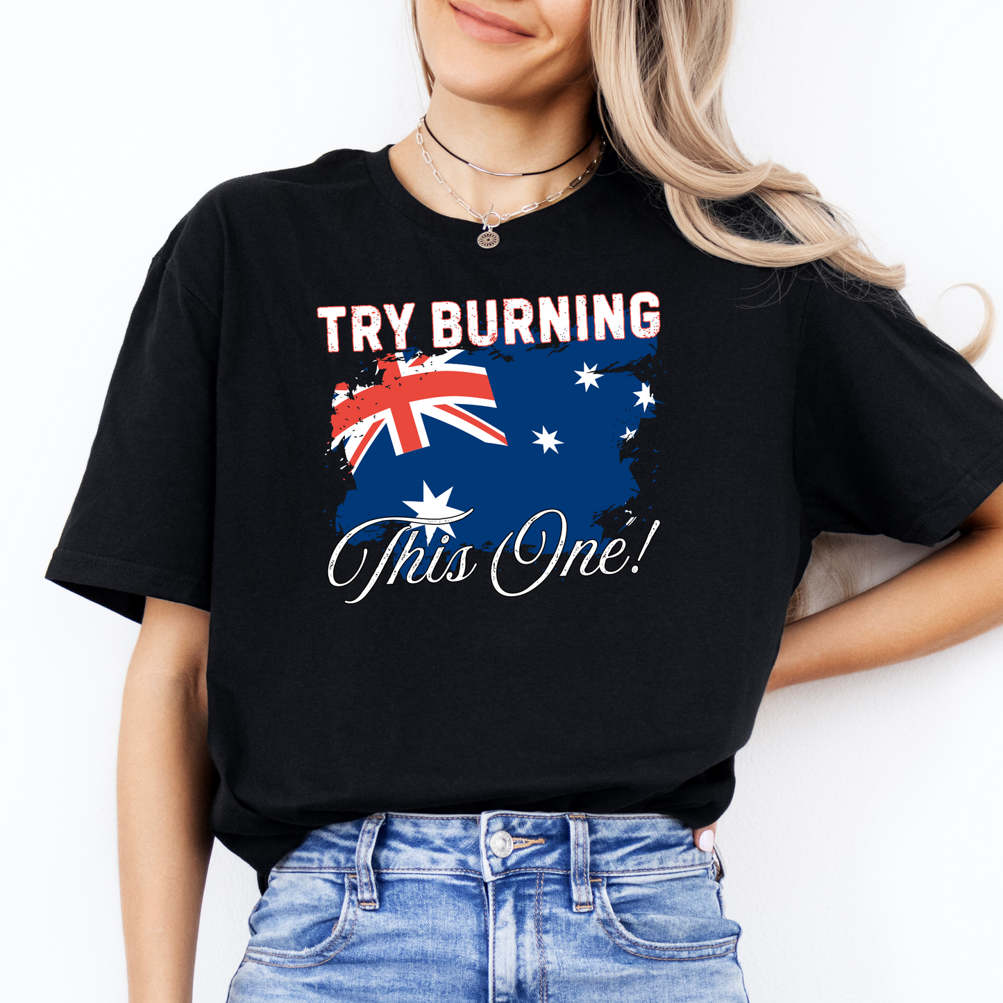 Try Burning This One Australian Flag Patriot Unisex Shirt V2