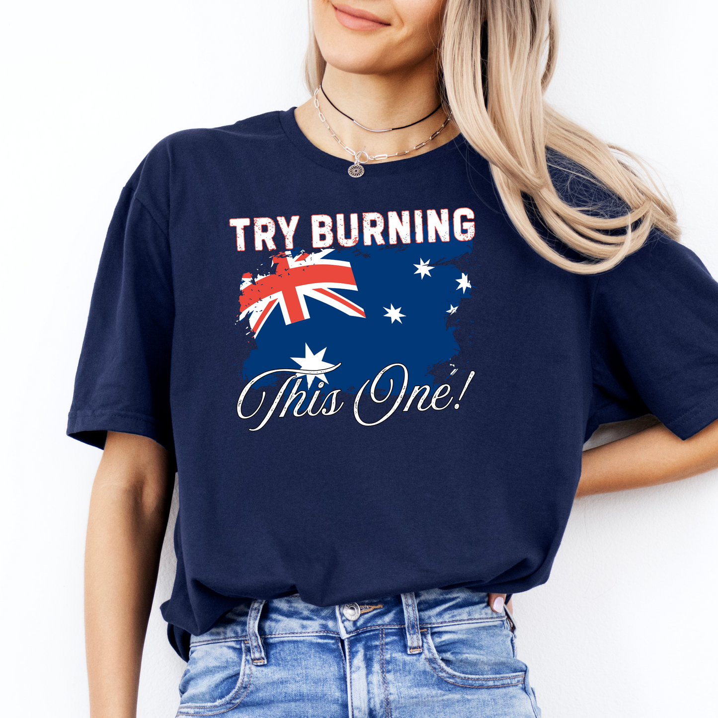 Try Burning This One Australian Flag Patriot Unisex Shirt V2