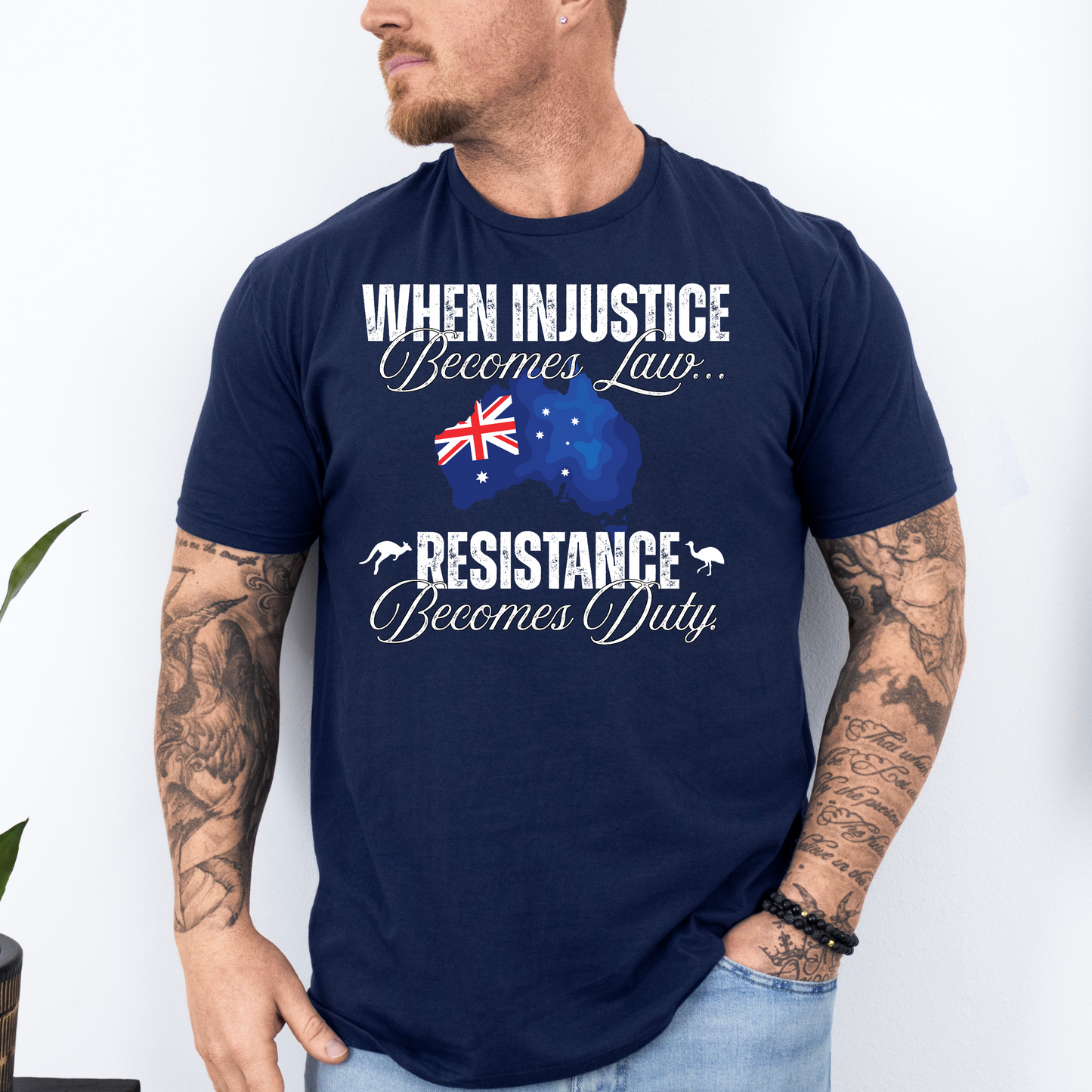 When Injustice Becomes Law Australian Flag Unisex Shirt V2