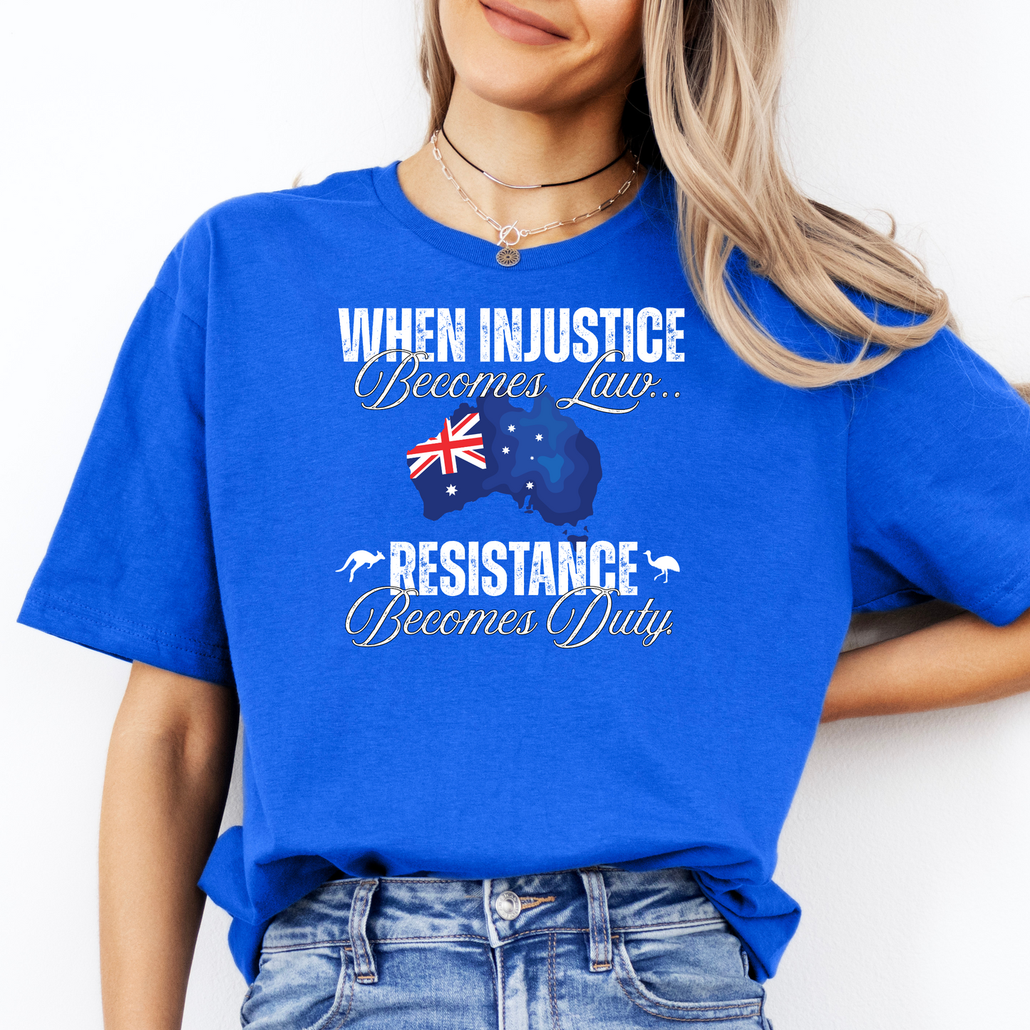 When Injustice Becomes Law Australian Flag Unisex Shirt V2
