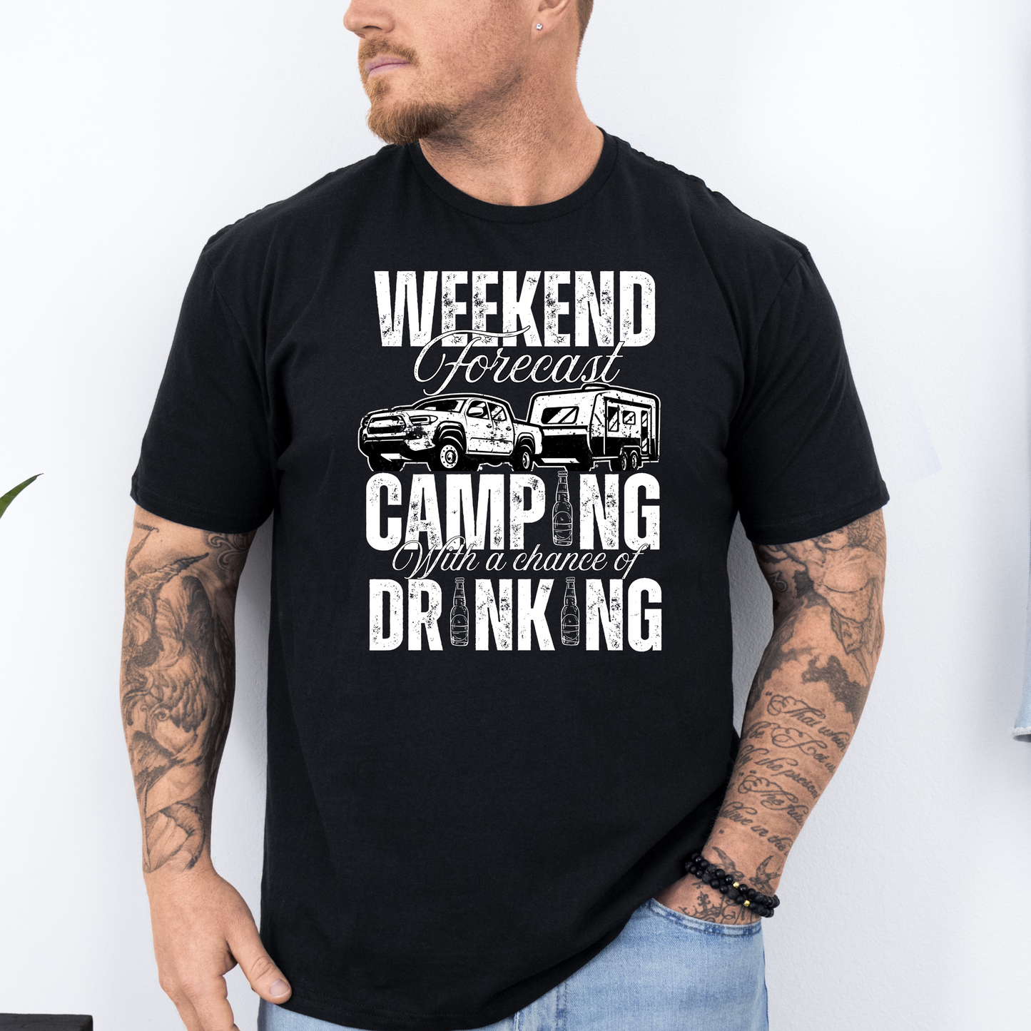 Weekend Forecast Caravan Camping Unisex Shirt