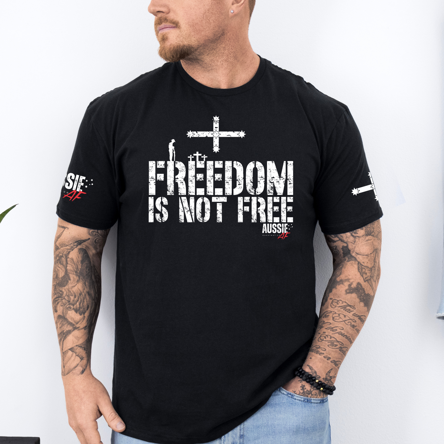 Freedom Is Not Free Eureka Flag Unisex T-Shirt with Sleeve Printing