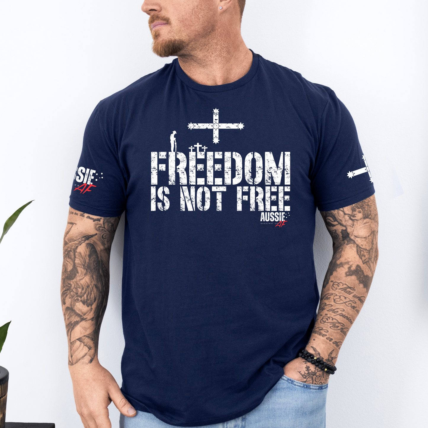 Freedom Is Not Free Eureka Flag Unisex T-Shirt with Sleeve Printing