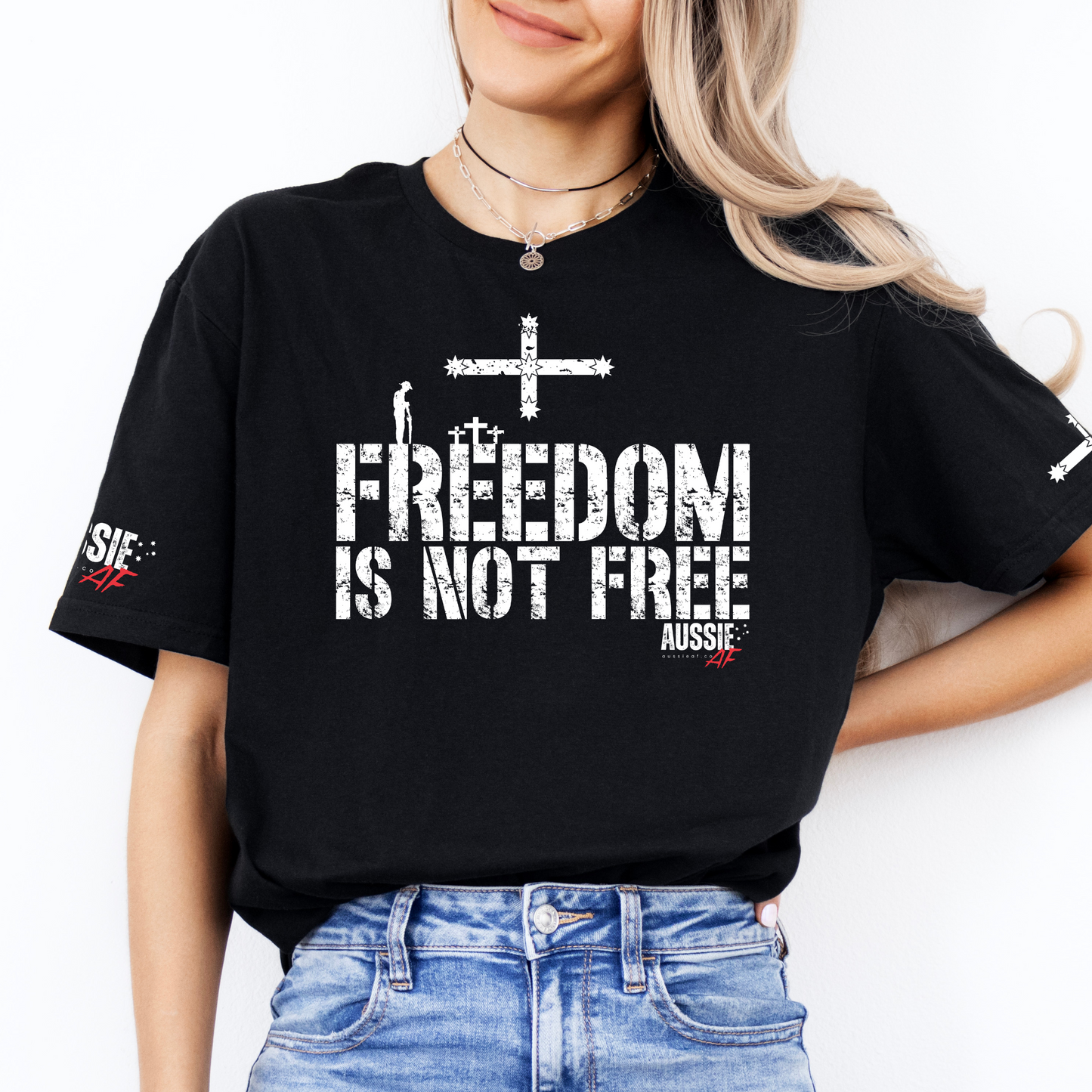 Freedom Is Not Free Eureka Flag Unisex T-Shirt with Sleeve Printing
