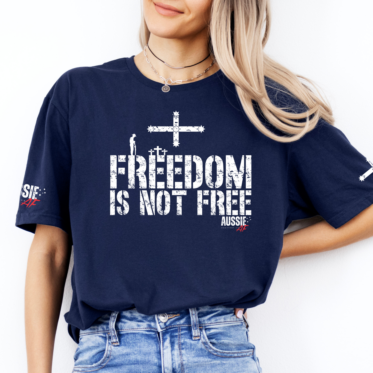 Freedom Is Not Free Eureka Flag Unisex T-Shirt with Sleeve Printing