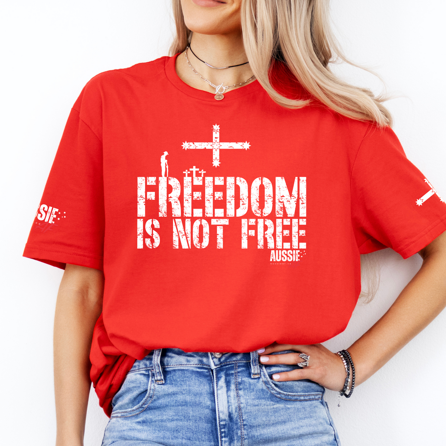 Freedom Is Not Free Eureka Flag Unisex T-Shirt with Sleeve Printing