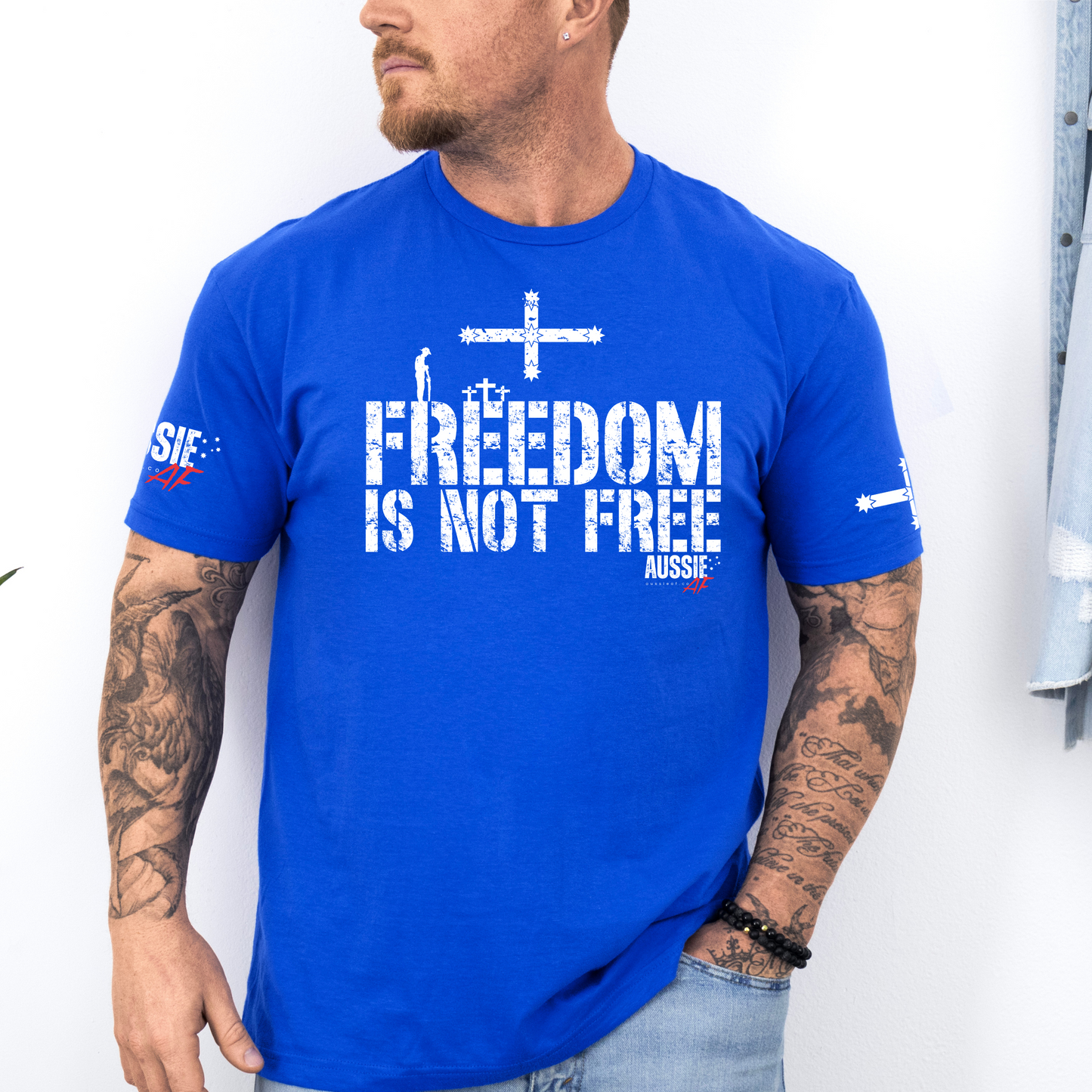 Freedom Is Not Free Eureka Flag Unisex T-Shirt with Sleeve Printing