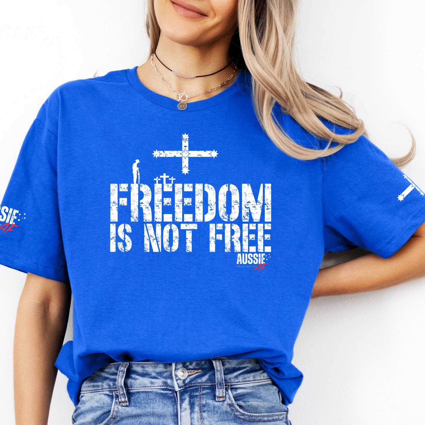 Freedom Is Not Free Eureka Flag Unisex T-Shirt with Sleeve Printing