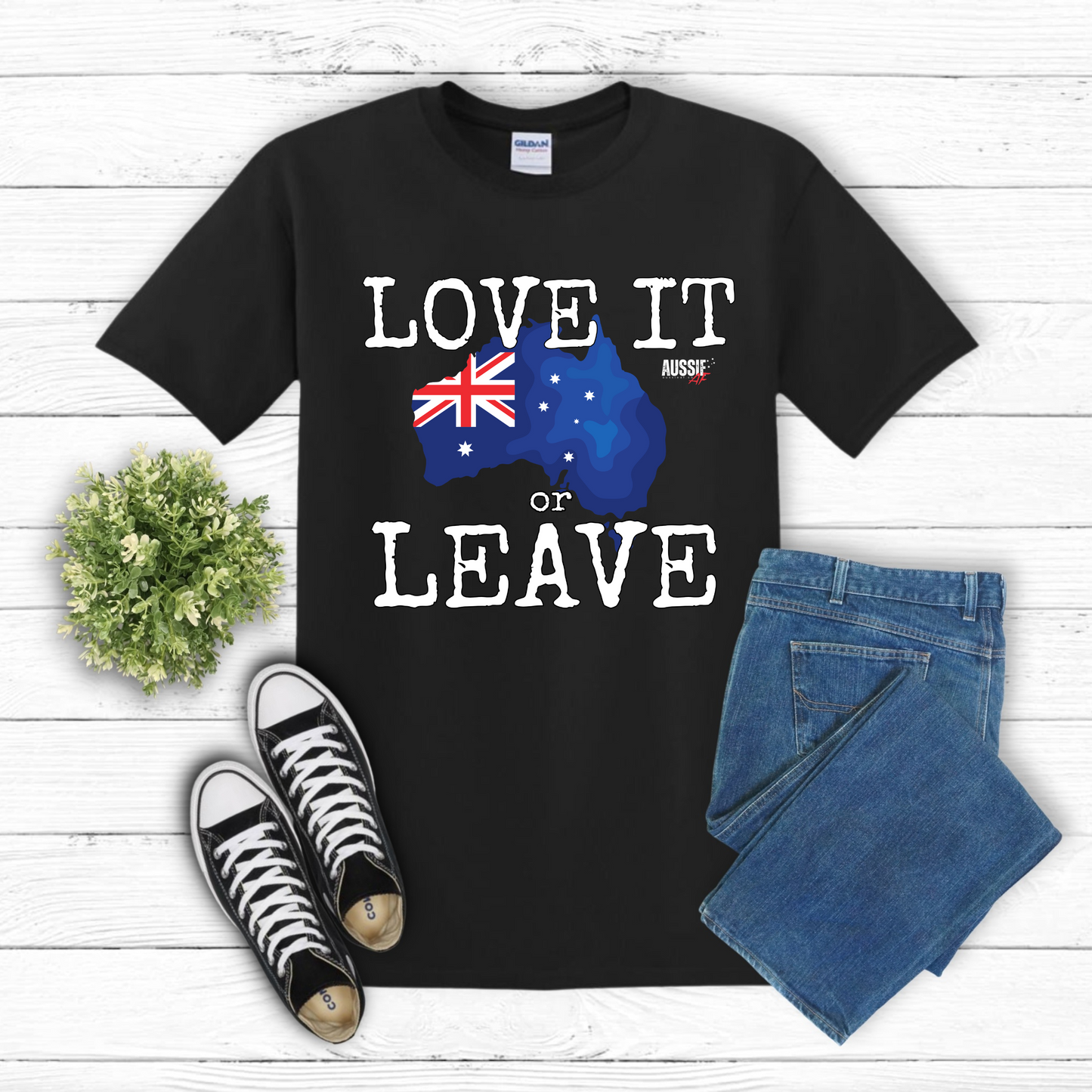 Love it or Leave Australian Flag Unisex Shirt