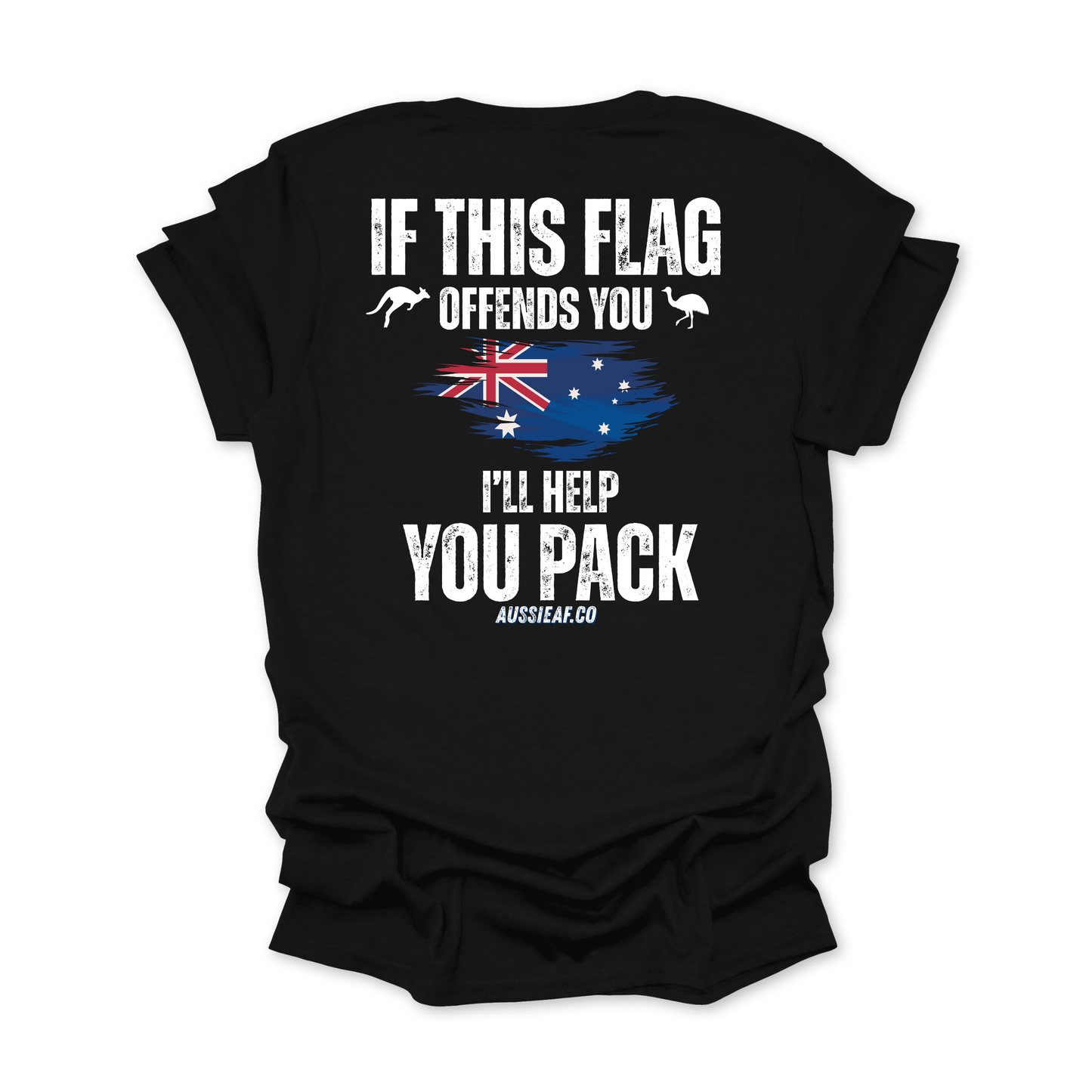 If This Flag Offends You Australian Flag Unisex BACK Print Shirt