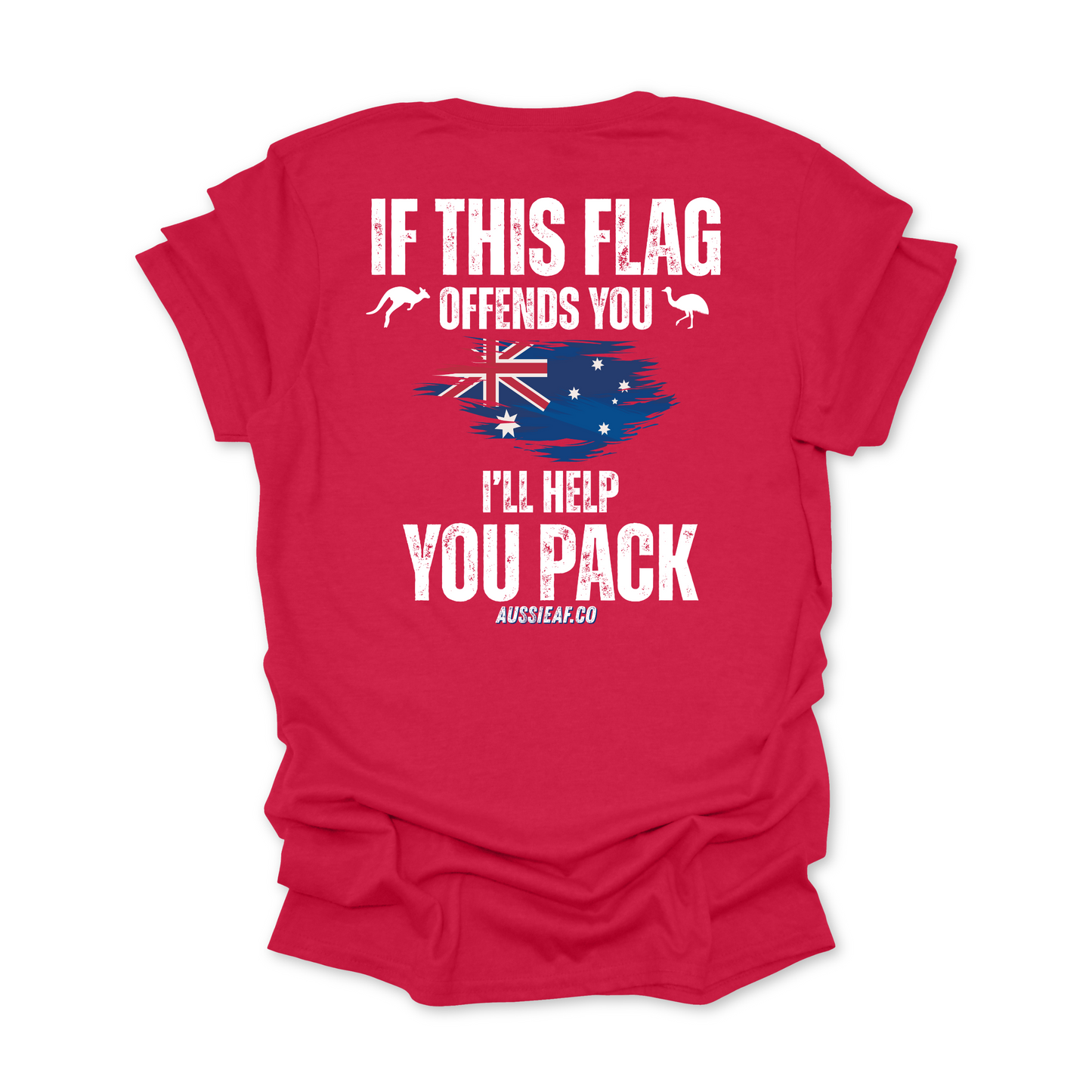 If This Flag Offends You Australian Flag Unisex BACK Print Shirt