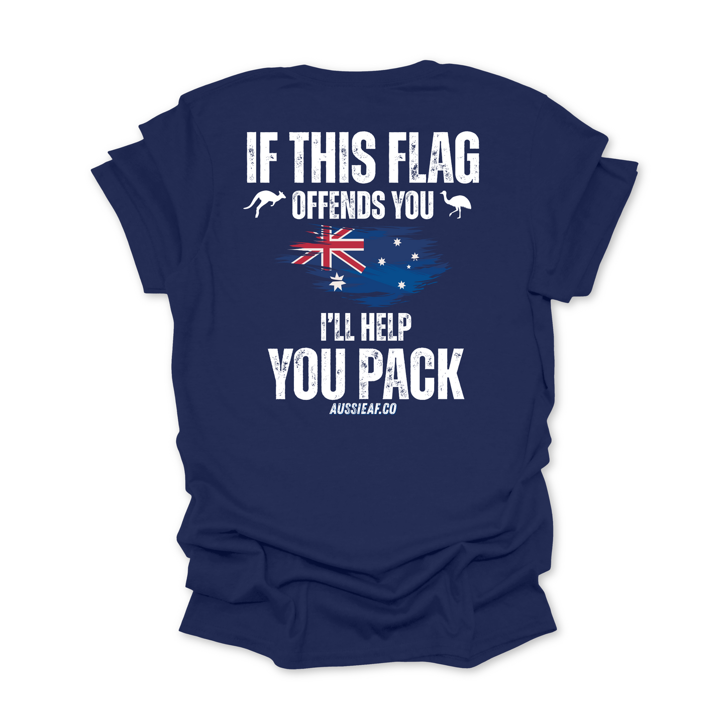If This Flag Offends You Australian Flag Unisex BACK Print Shirt