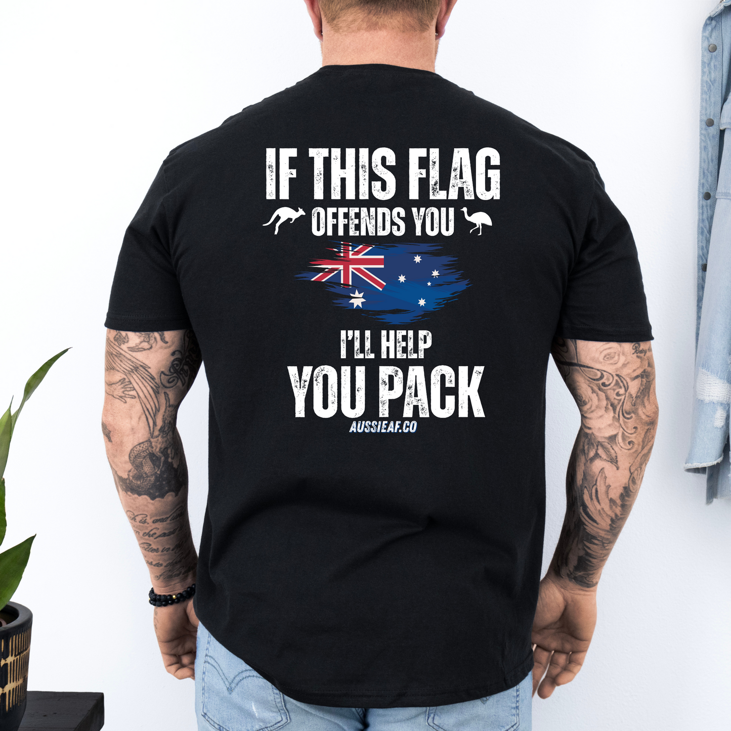 If This Flag Offends You Australian Flag Unisex BACK Print Shirt