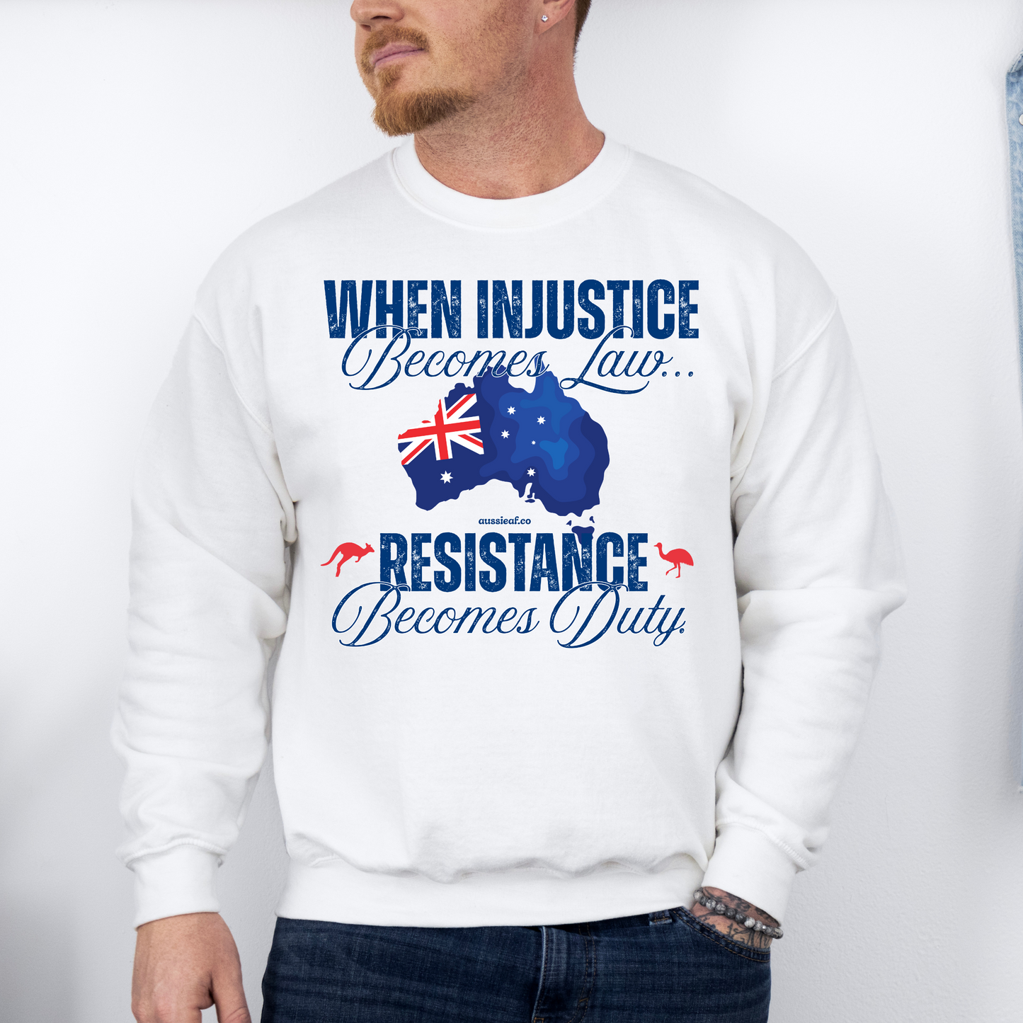 When Injustice Becomes Law Eureka Flag Jumper