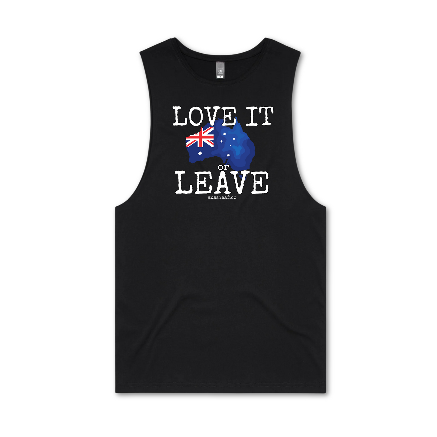 Love it or Leave Australia Flag Singlet
