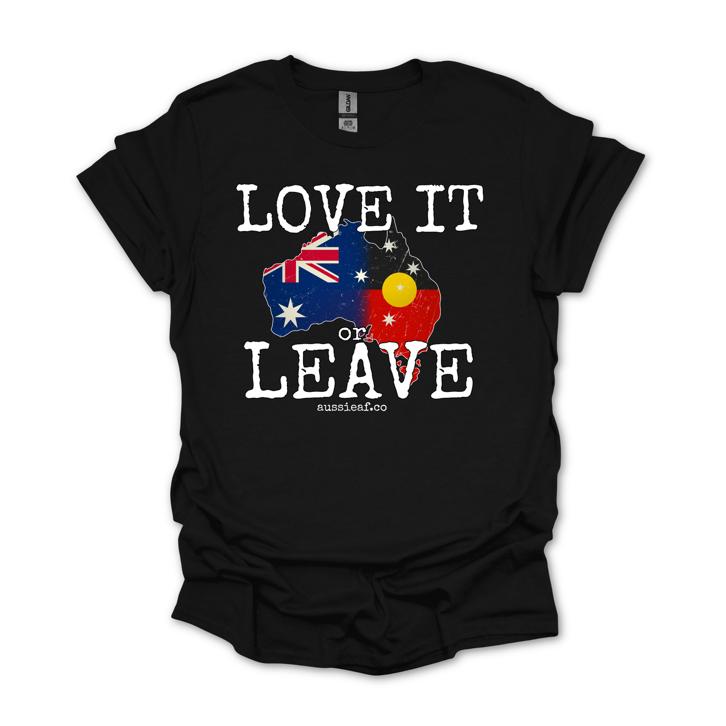 Love it or Leave Australian/Aboriginal Flag Unisex Shirt