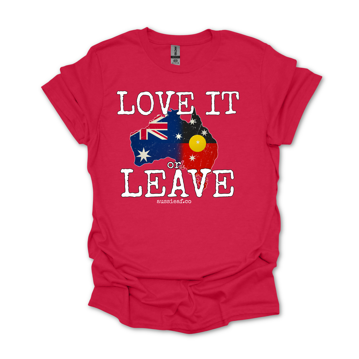 Love it or Leave Australian/Aboriginal Flag Unisex Shirt