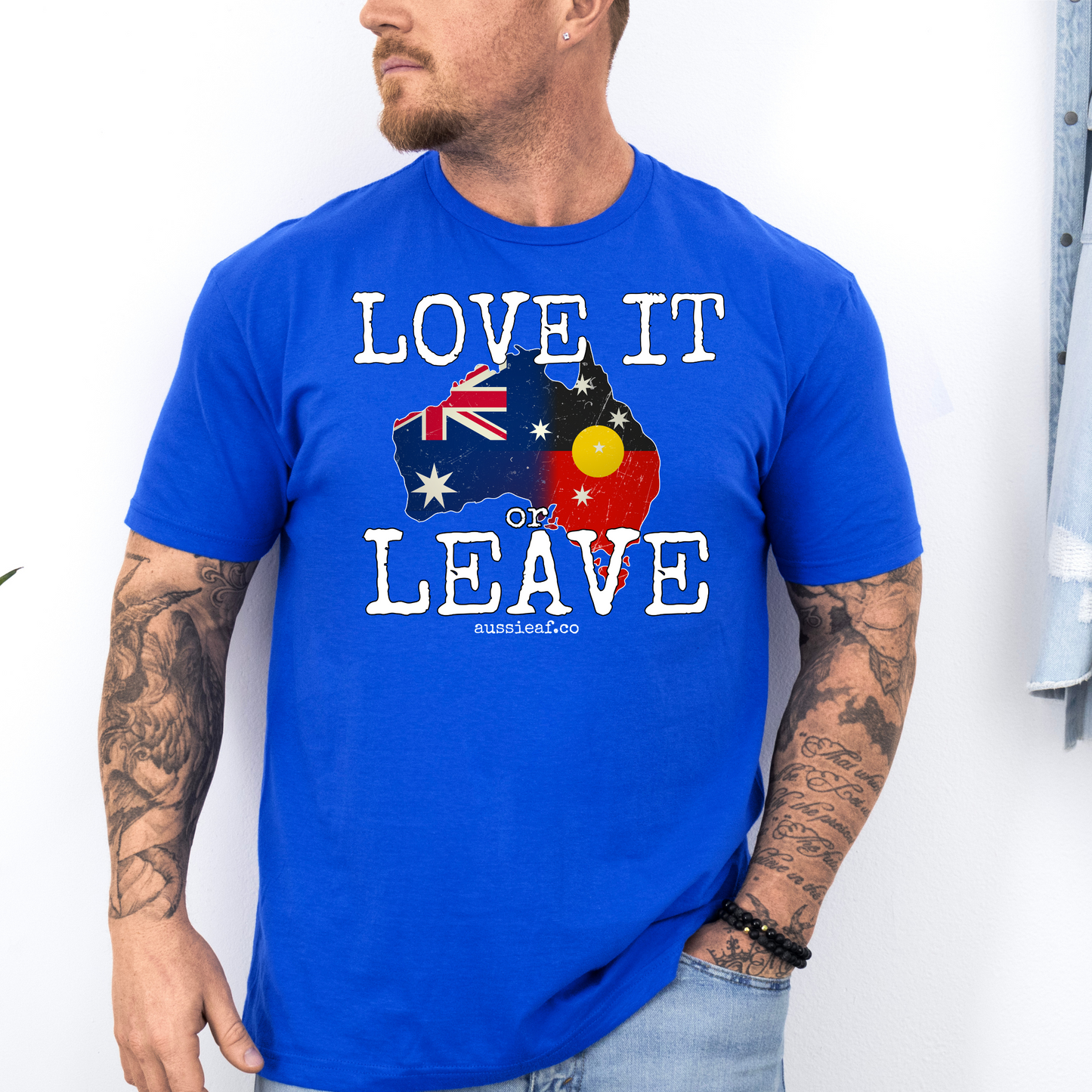 Love it or Leave Australian/Aboriginal Flag Unisex Shirt