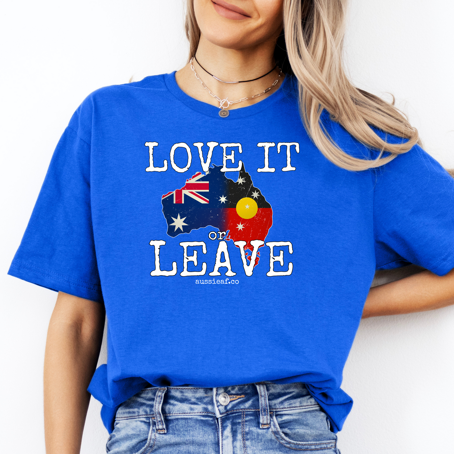 Love it or Leave Australian/Aboriginal Flag Unisex Shirt