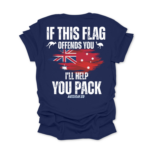 If This Flag Offends You Australian Federal Flag Unisex BACK Print Shirt