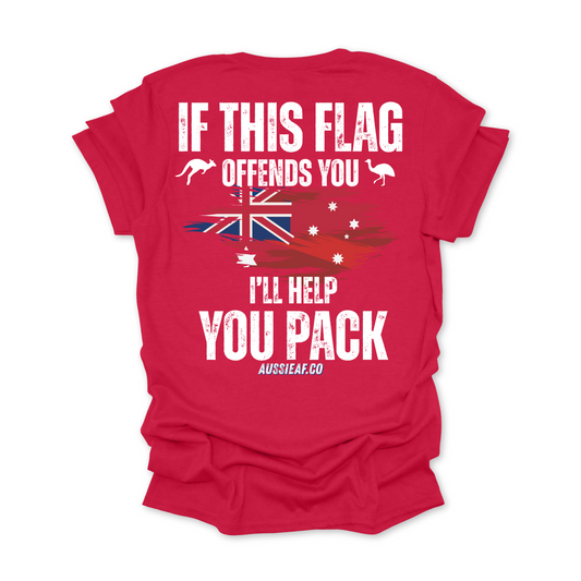 If This Flag Offends You Australian Federal Flag Unisex BACK Print Shirt