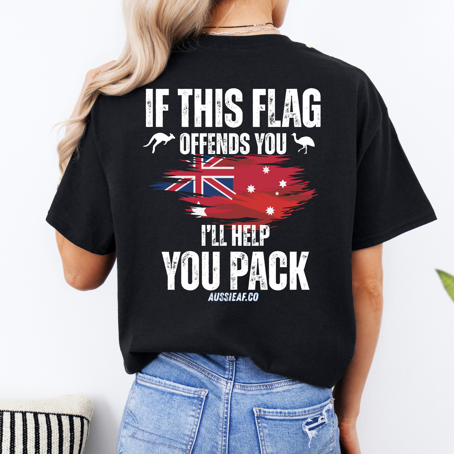 If This Flag Offends You Australian Federal Flag Unisex BACK Print Shirt