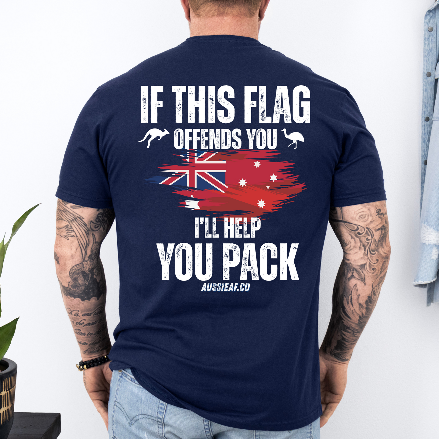 If This Flag Offends You Australian Federal Flag Unisex BACK Print Shirt