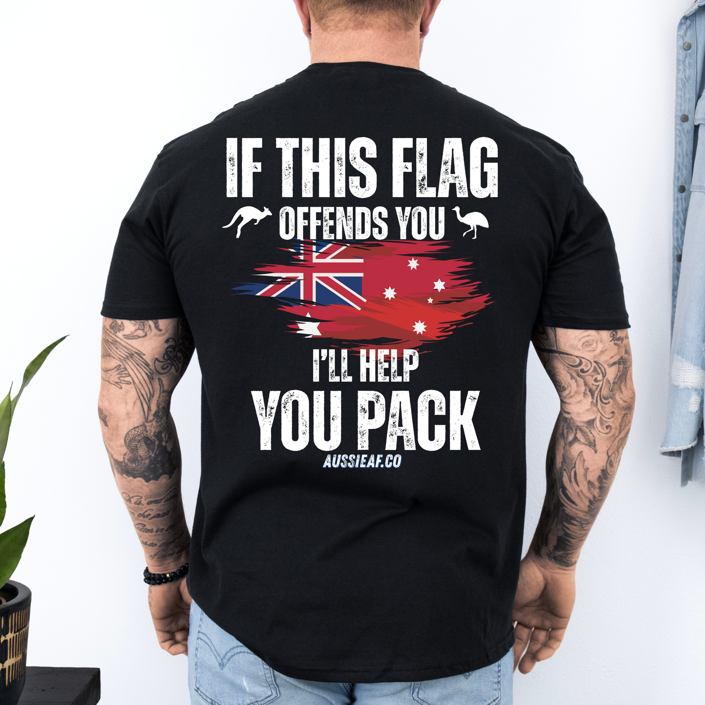 If This Flag Offends You Australian Federal Flag Unisex BACK Print Shirt