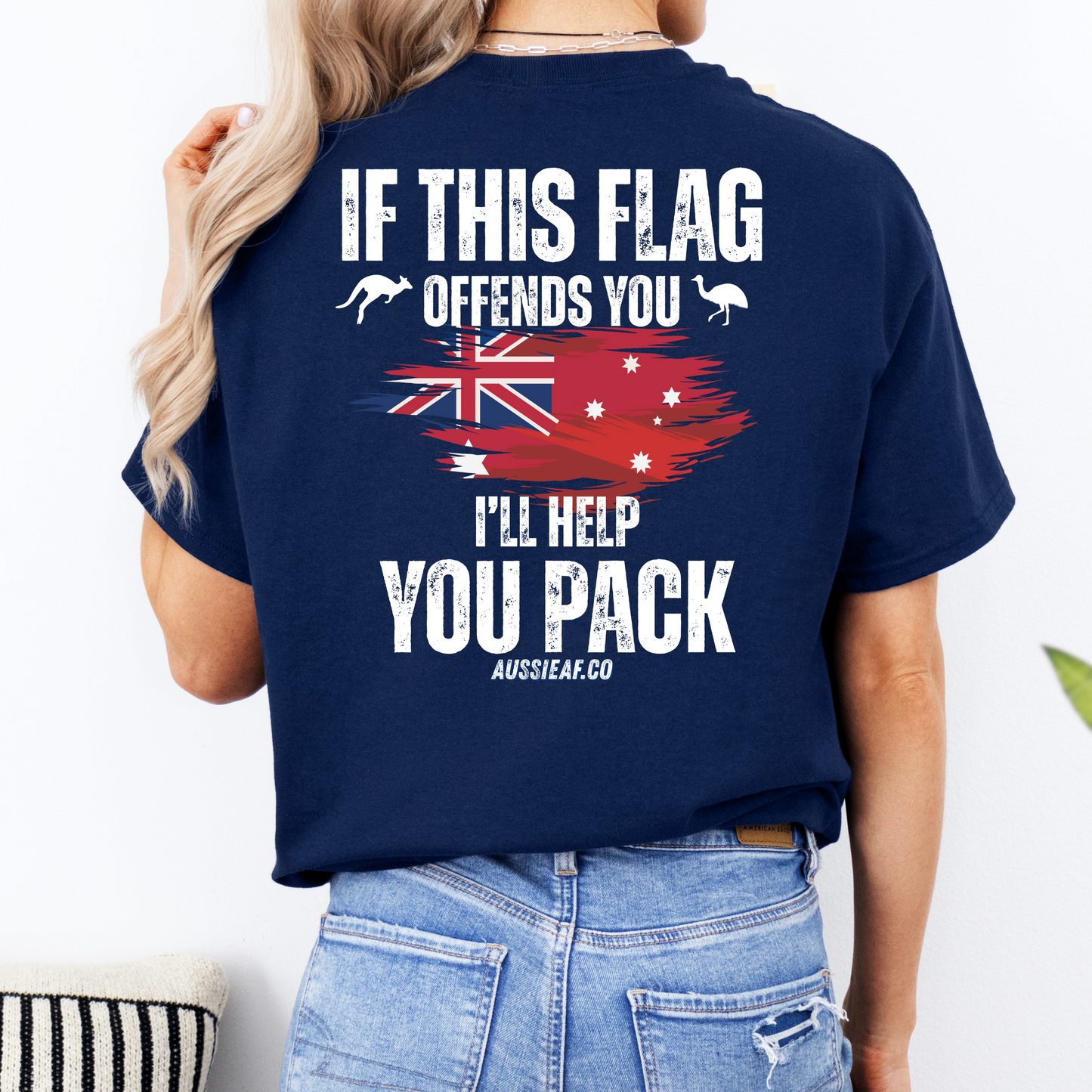 If This Flag Offends You Australian Federal Flag Unisex BACK Print Shirt